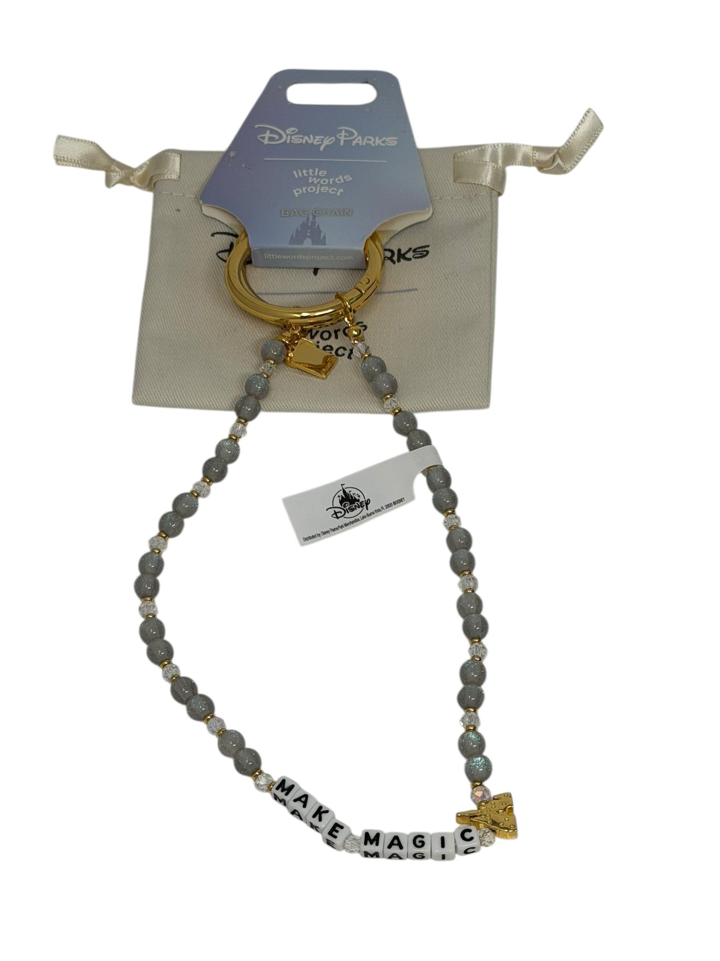 Disney Parks Little Words Project Make Magic Castle Bag Charm
