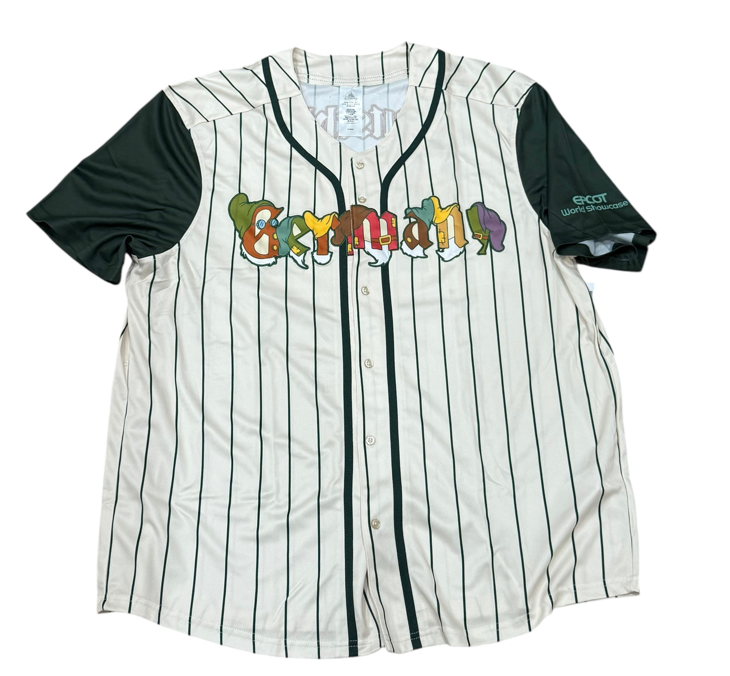 Disney Epcot Germany Snow White 7 Dwarves Dopey Baseball Jersey