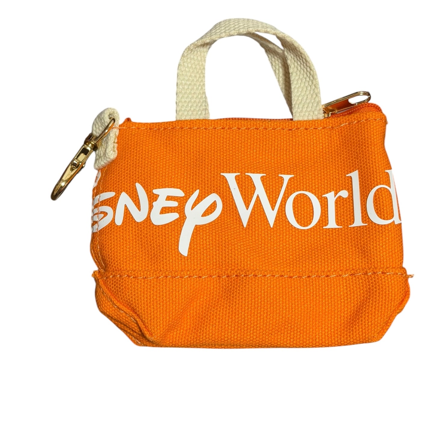 Walt Disney World Color Block Mini Tote Bag Charm Clip-Orange