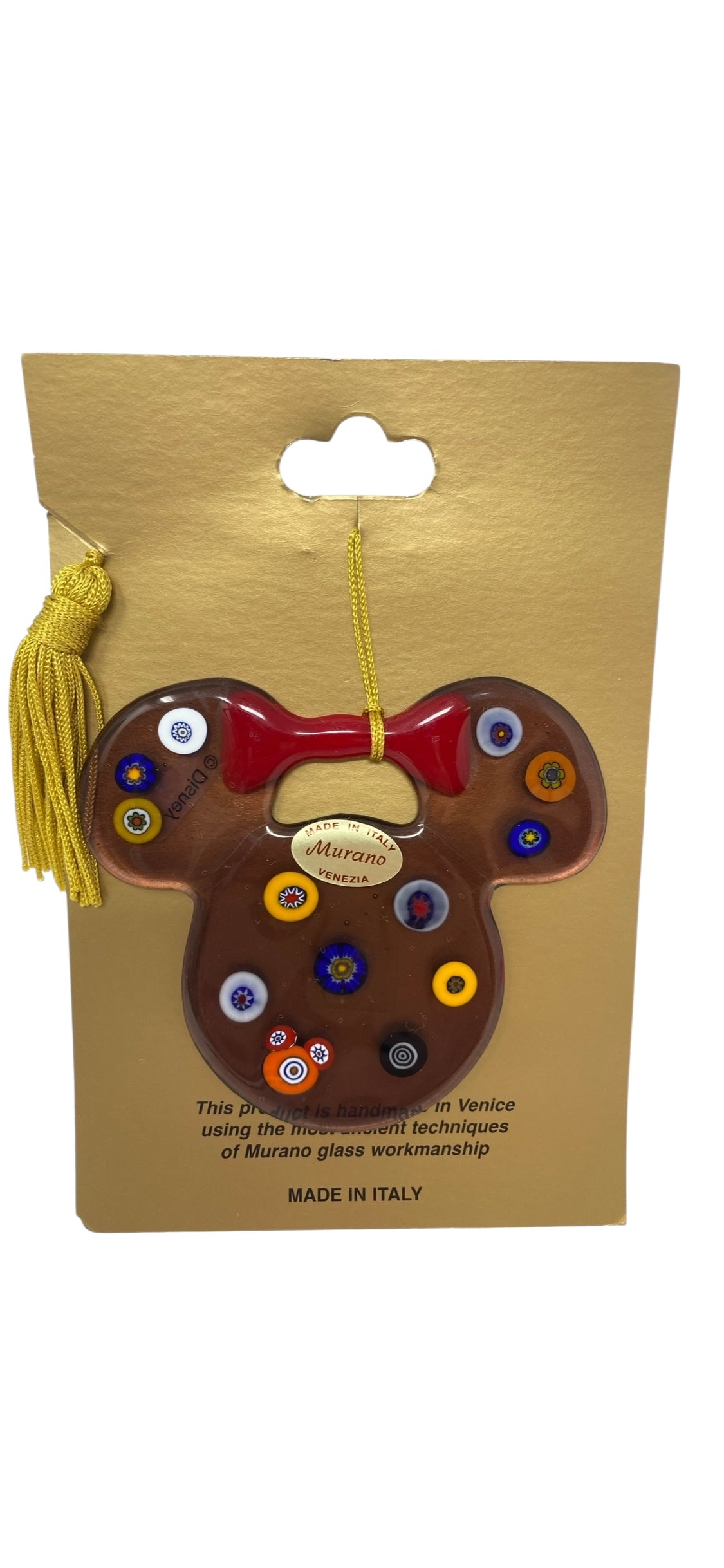 Disney Epcot Italy Minnie Glass Murano Ornament