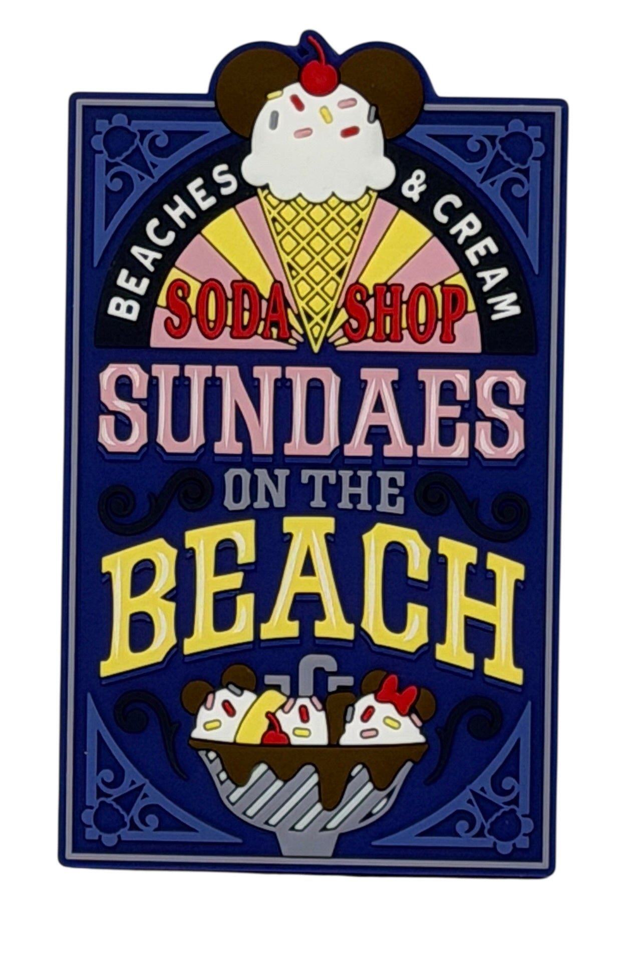 Disney Beach Club Resort Rubber Magnet-Beaches & Cream Soda Shop
