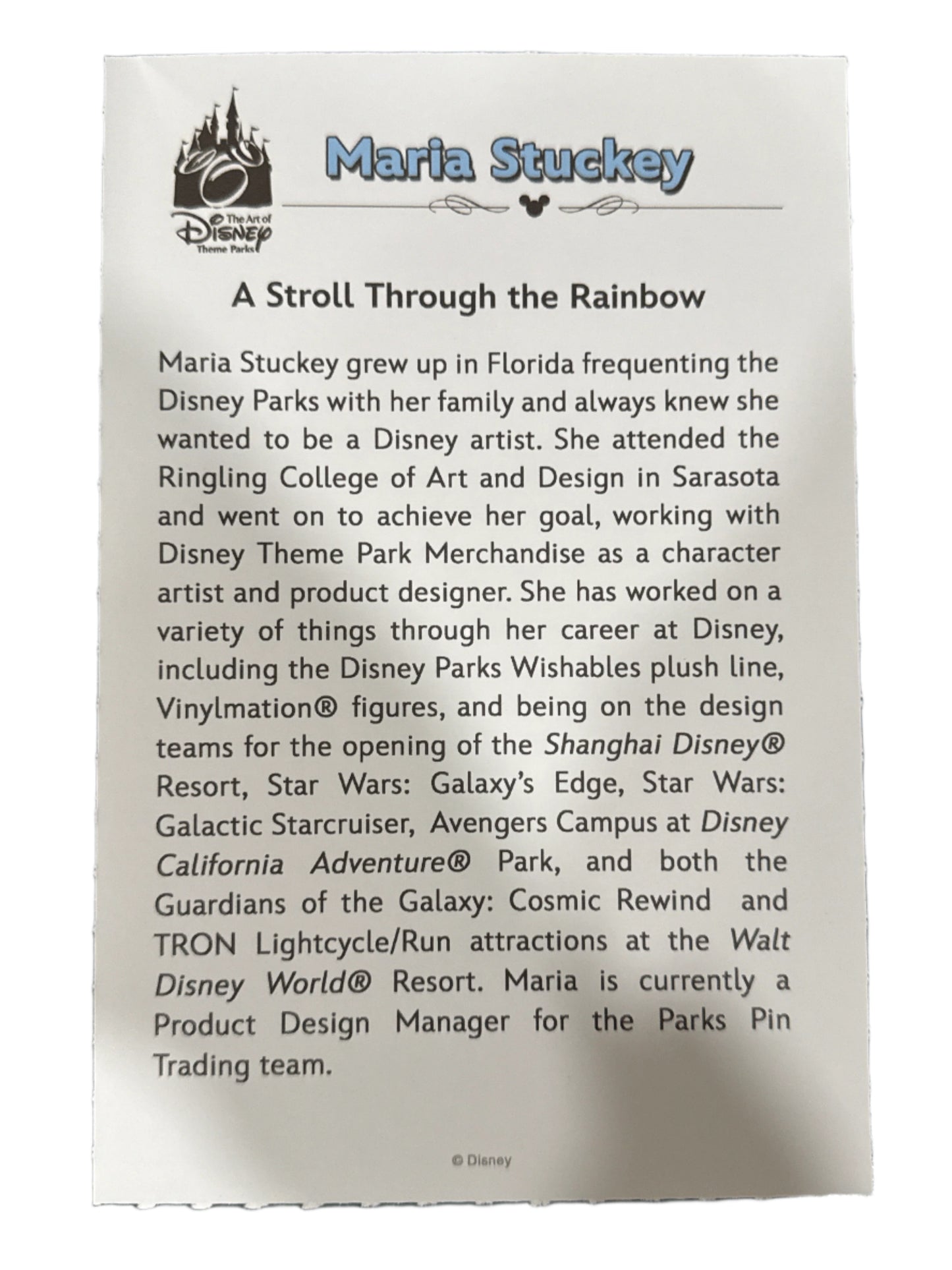 Disney 14”x18” Matted Print - Mickey Figment - A Stroll Through the Rainbow- by Maria Stuckey