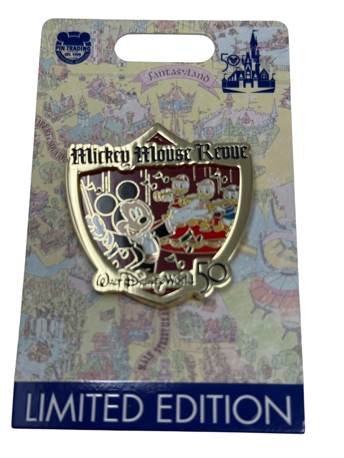 Disney World 50th Anniversary Attraction Crest Pin - Mickey Mouse Revue LE