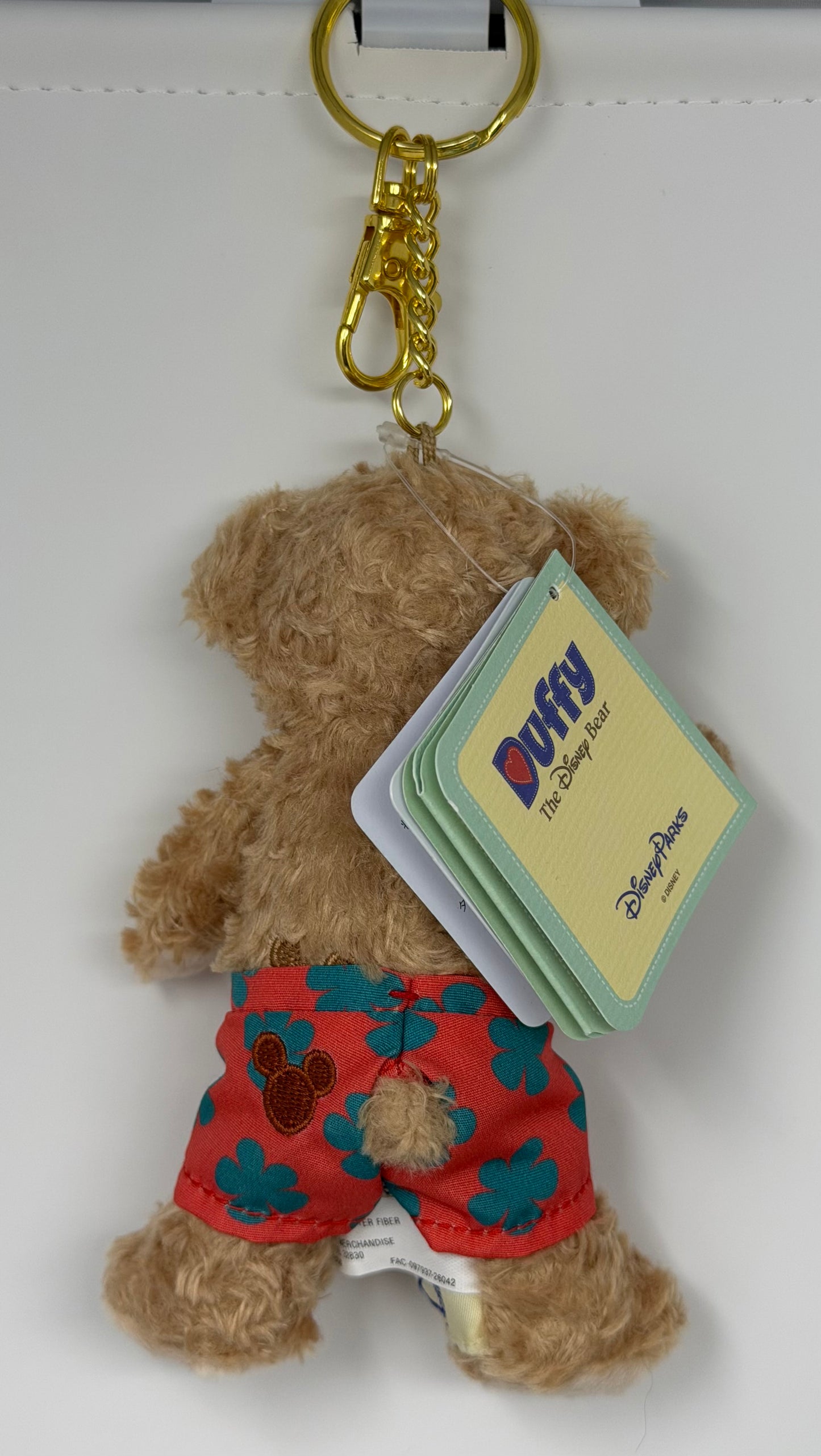 Disney Aulani Resort Duffy Plush Bear Keychain Bag Clip
