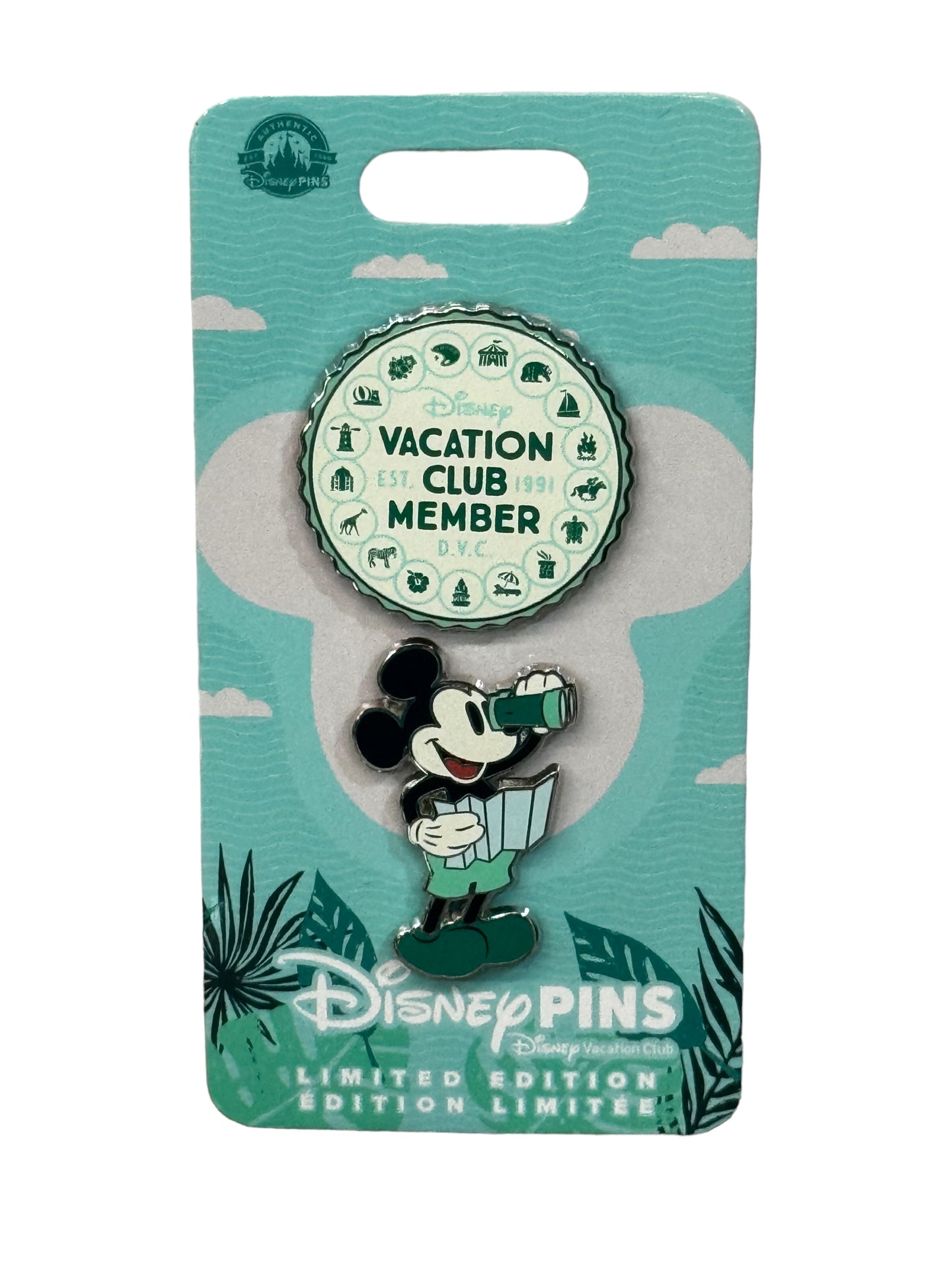 Disney Vacation Club Member Mickey 2 Pin Set LE