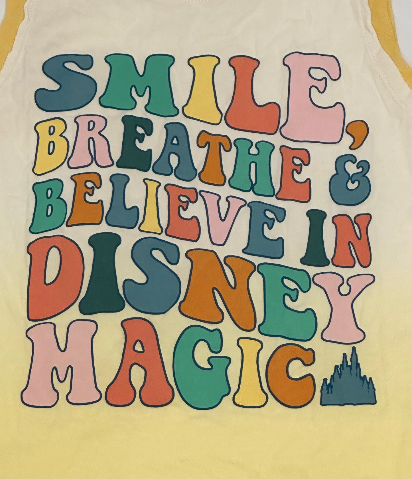 Disney Smile,Breathe, & Believe in Disney Magic Ladies Tank Small