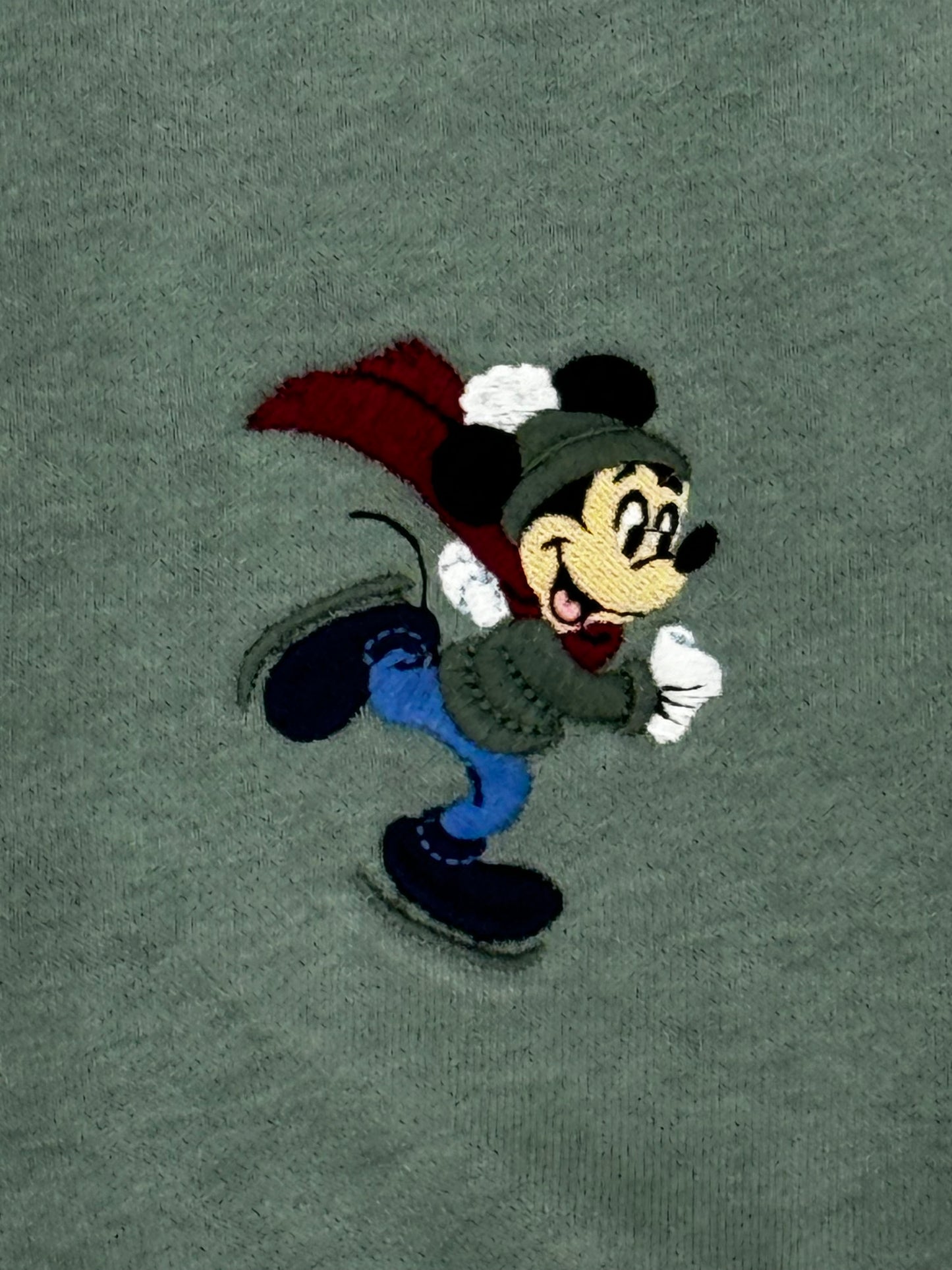 Disney Mickey & Friends Embroidered 1/4” Zip Pullover XS