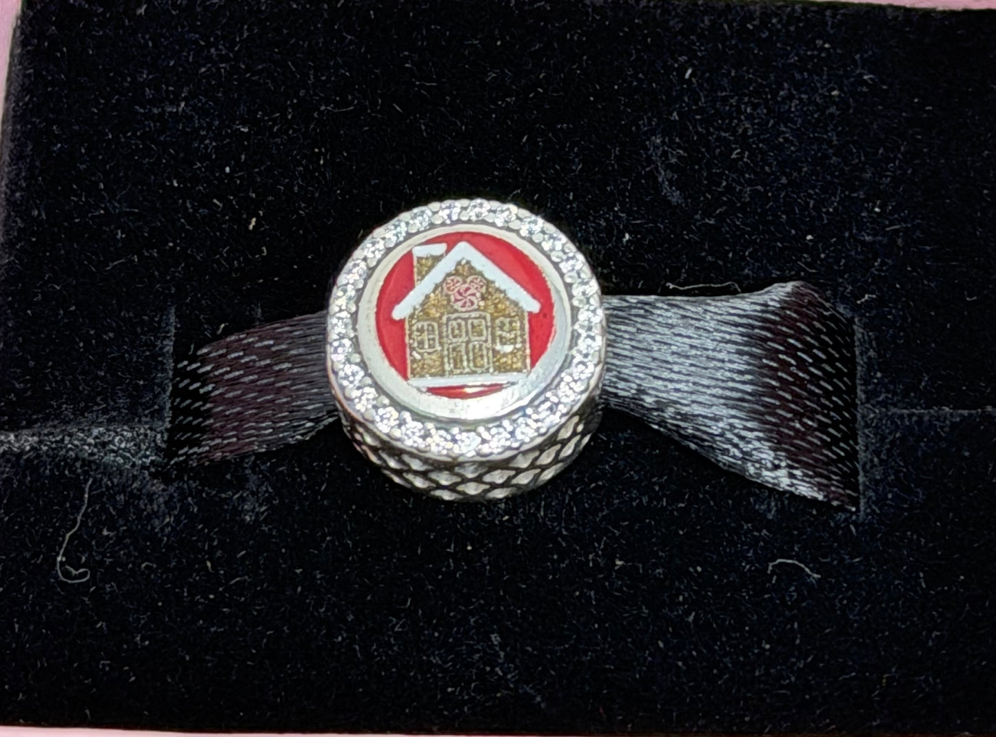 Disney Parks Mickey Peppermint/Gingerbread House Pandora Bead Charm