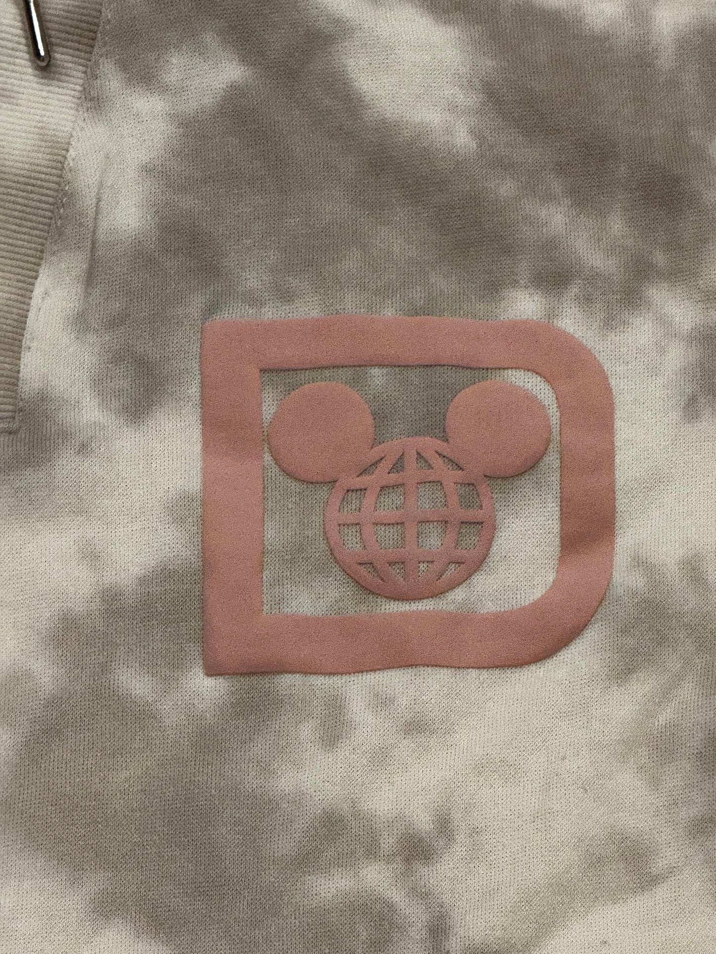 Walt Disney World Tie Dye Pullover Hoodie-Medium Grey/Pink