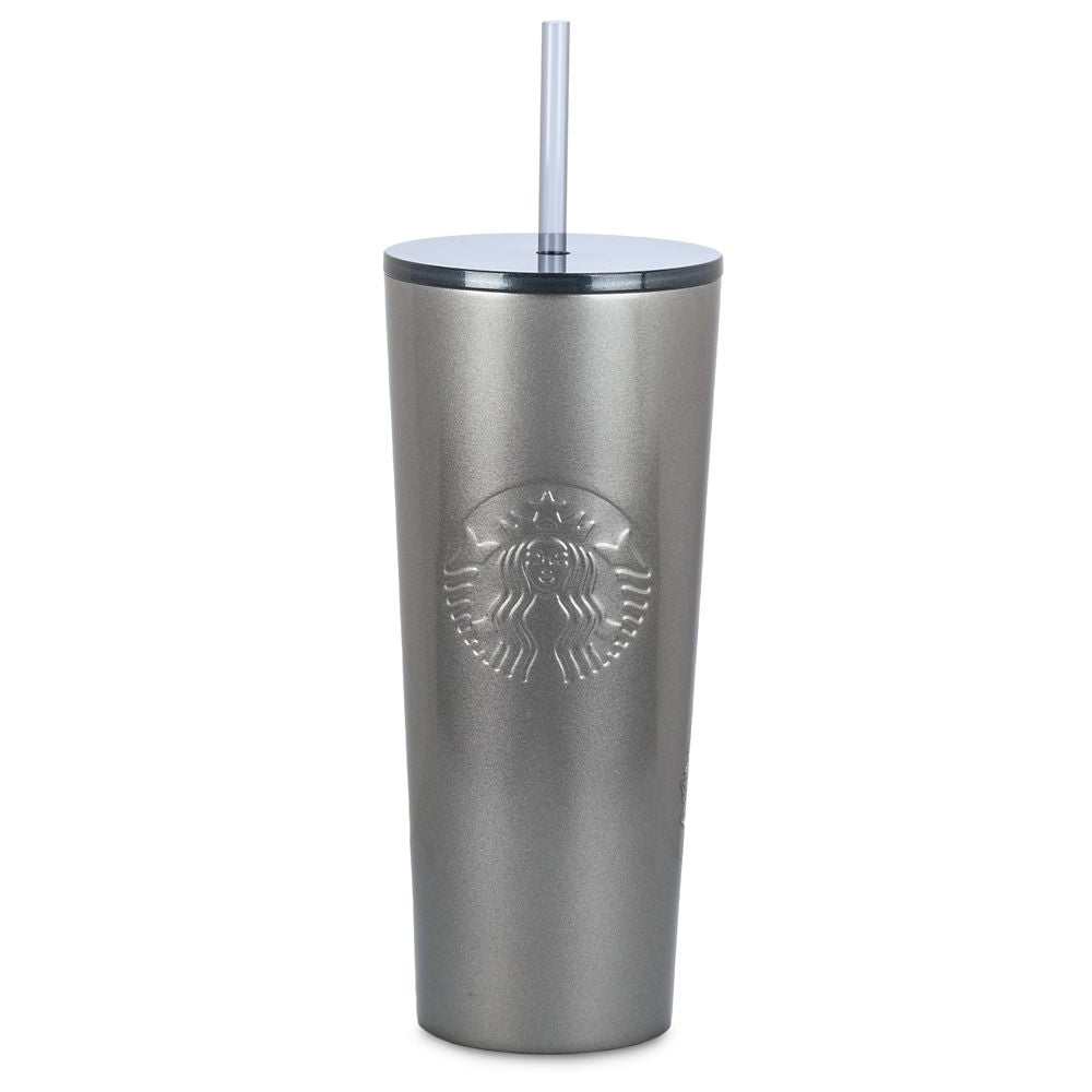 Disney World EPCOT Stainless Steel Starbucks Tumbler with Straw