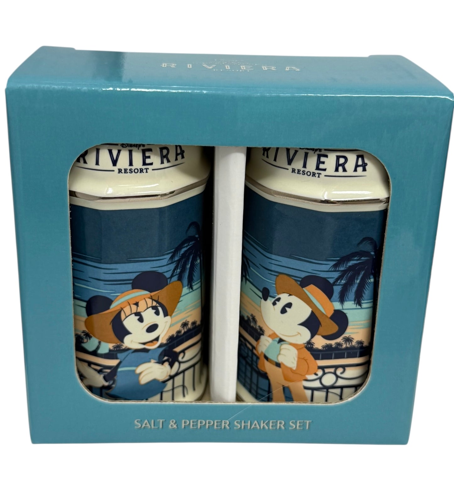 Disney Riviera Resort Mickey Minnie Salt/Pepper Shaker Set -Le Petite Cafe