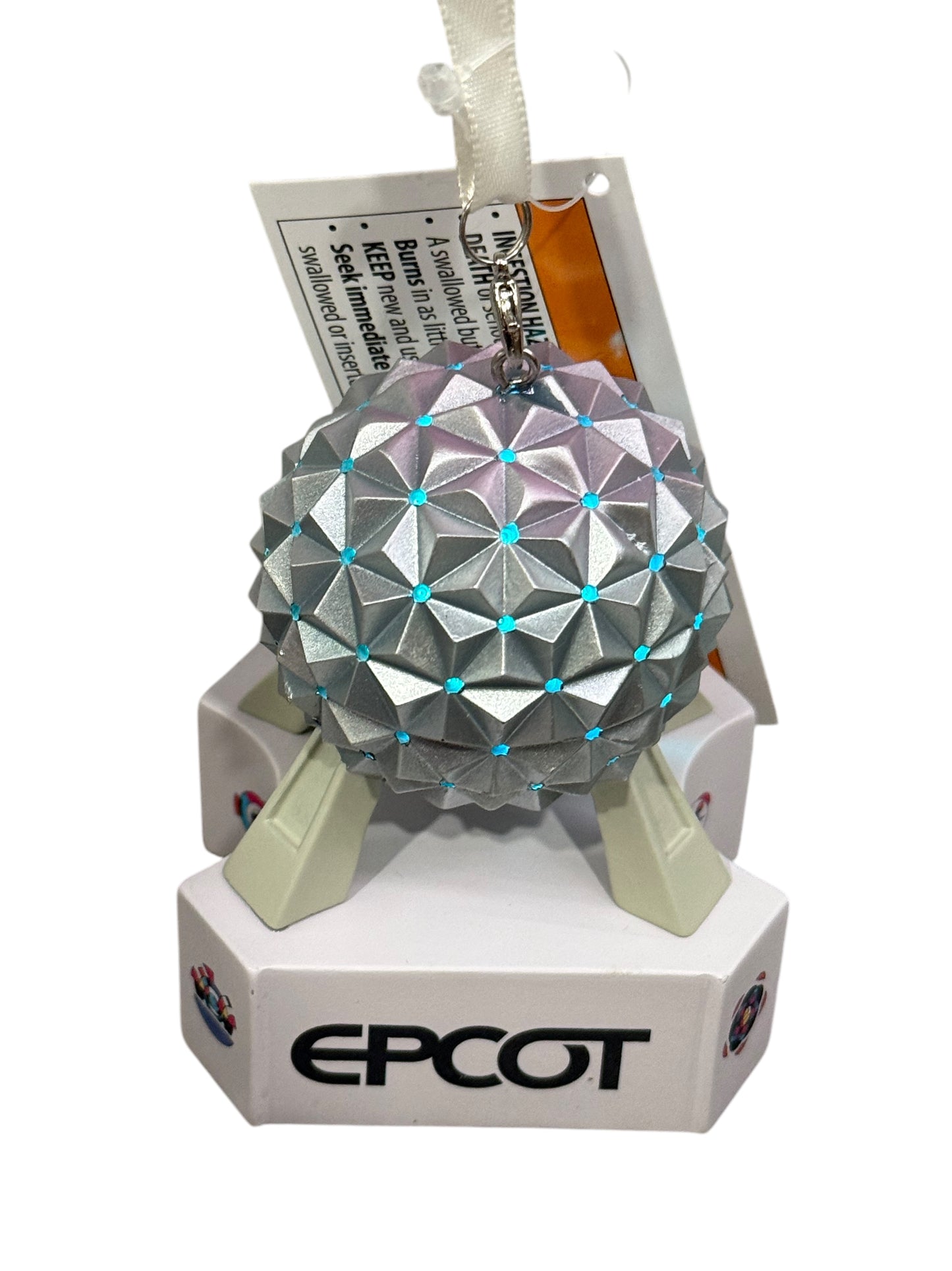 Disney World Epcot Spaceship Earth Ornament Light Up Color changing