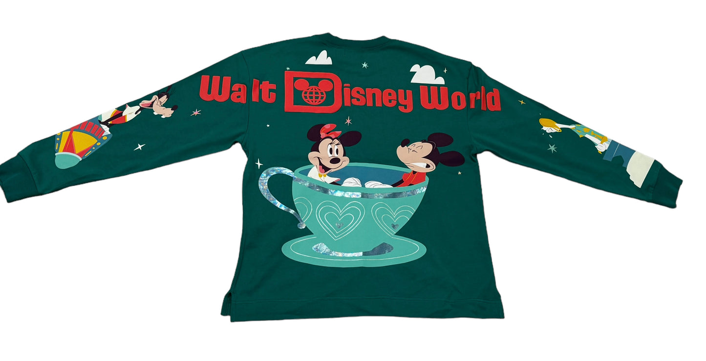 Walt Disney Word Collection Crew Mickey & Friends Shirt-Teal Small