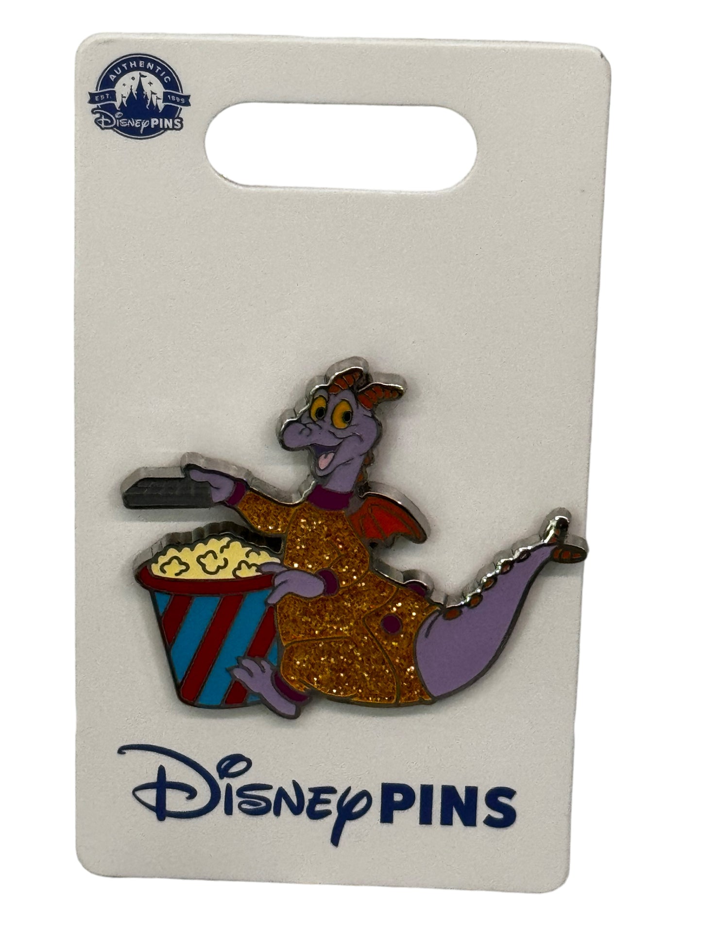 Disney Epcot Figment Popcorn Glitter Pin