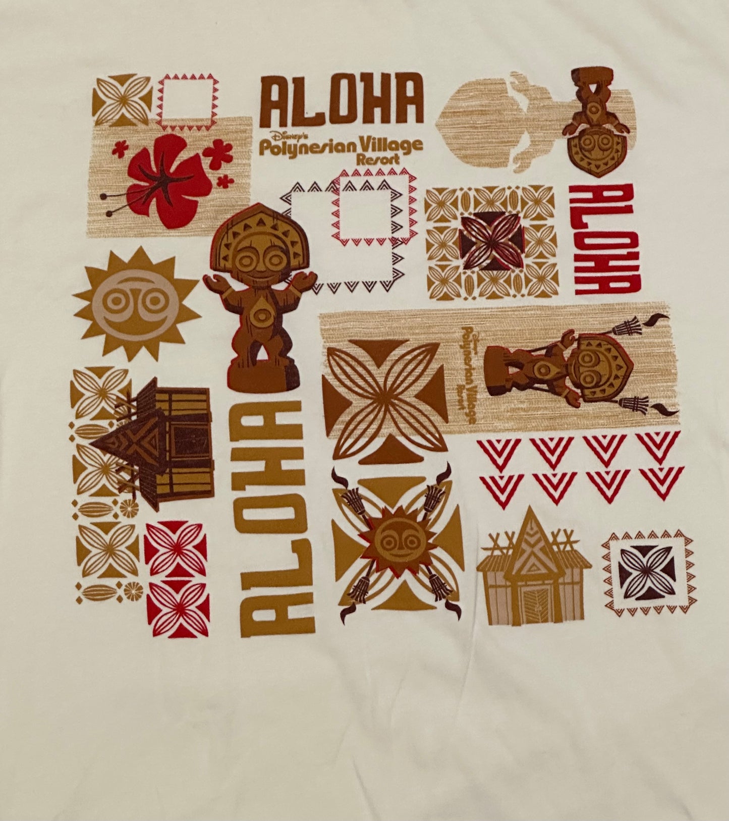Disney Polynesian Village Resort Aloha Tiki Ringer Shirt