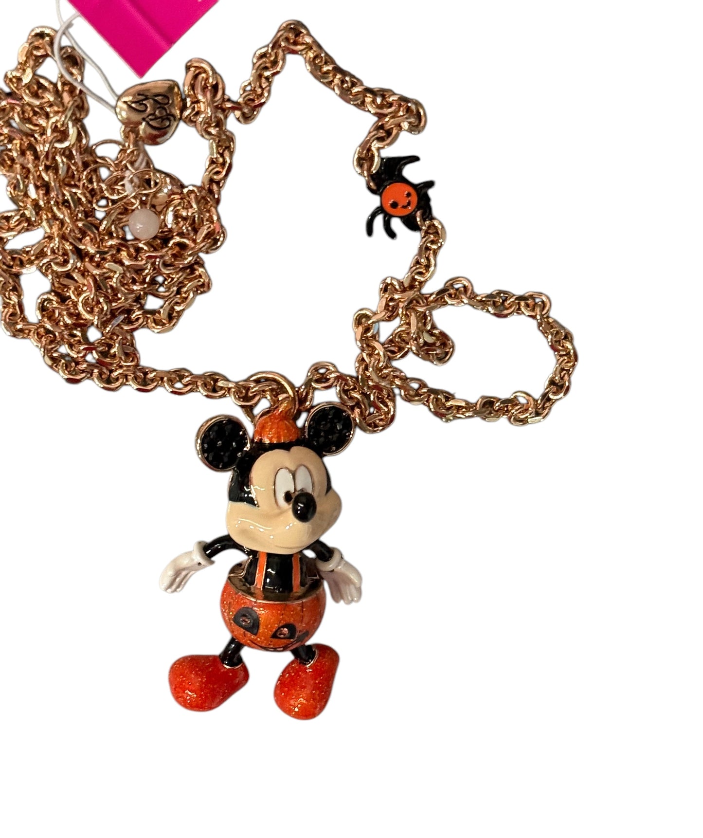 Disney X Betsey Johnson Mickey Pumpkin Necklace Halloween