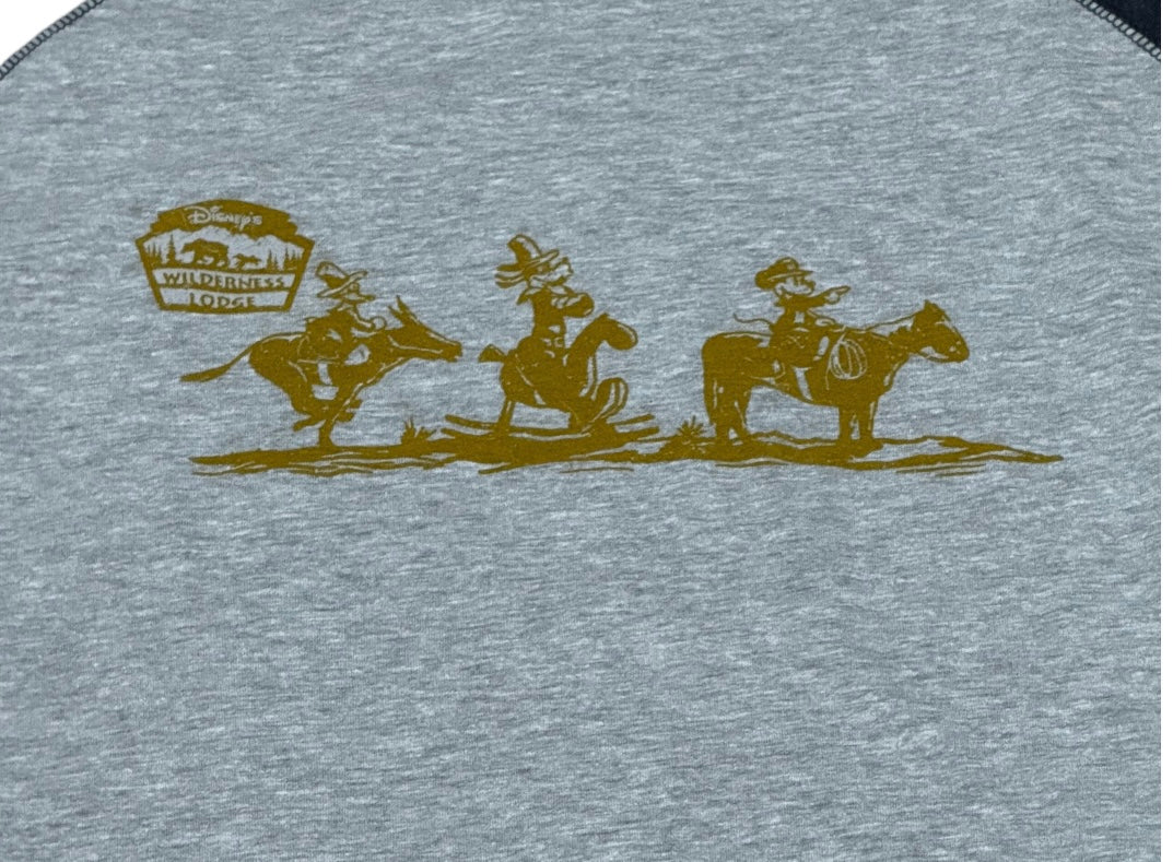 Disney Wilderness Lodge Mickey, Goofy, Donald Raglan Shirt