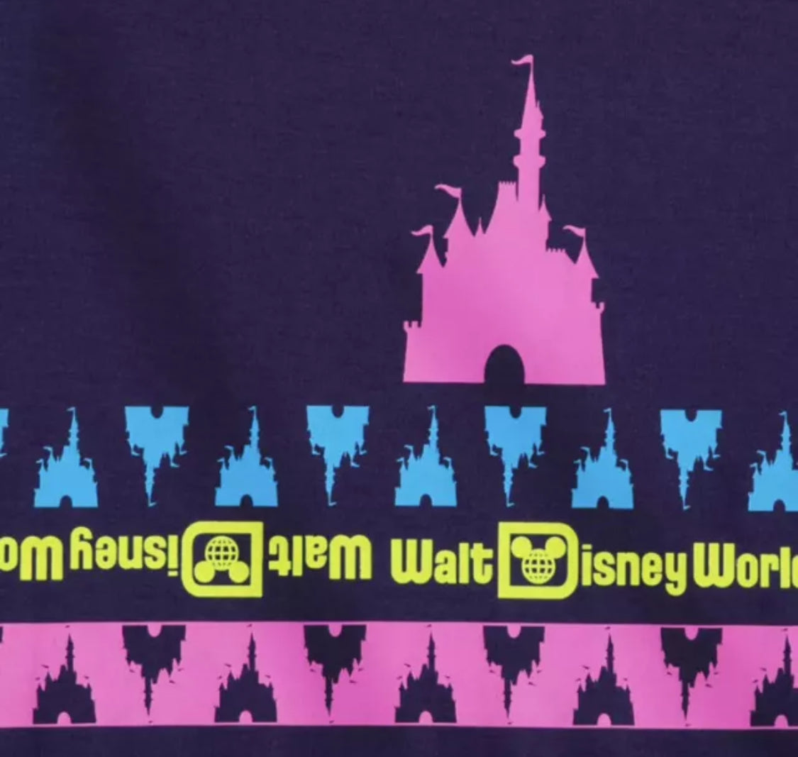 Walt Disney World Castle Purple Ladies Shirt XS