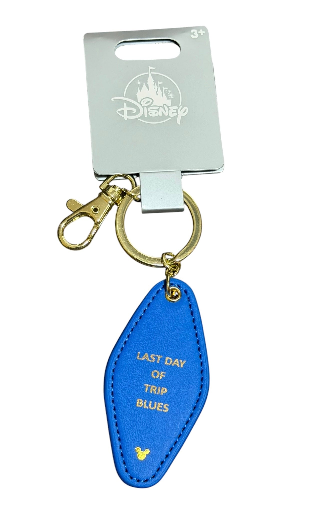 Disney Parks Color Block Bag Clip Keychain-Blue Last Days Blue