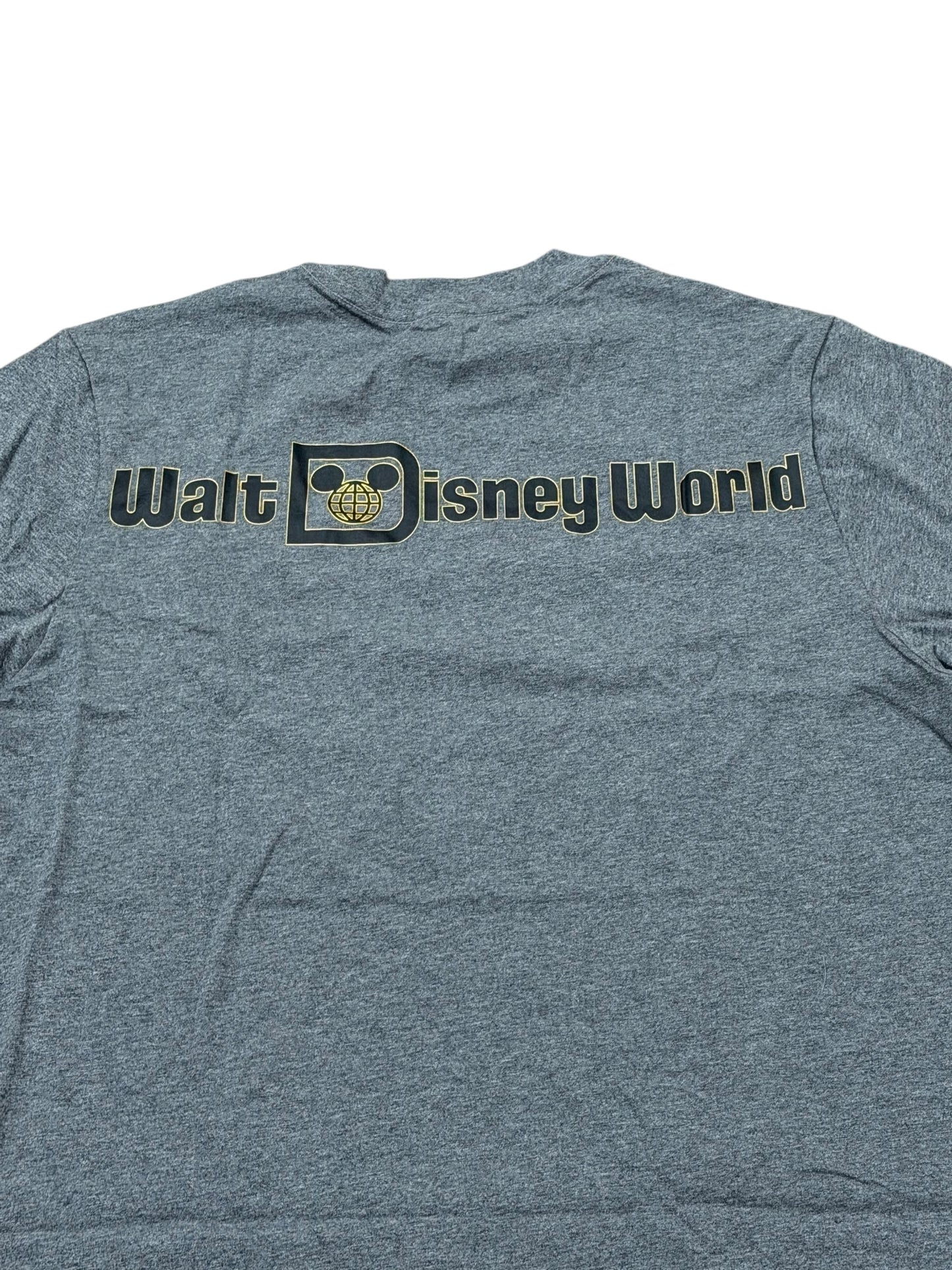 Walt Disney World Gold Castle Grey Shirt Large