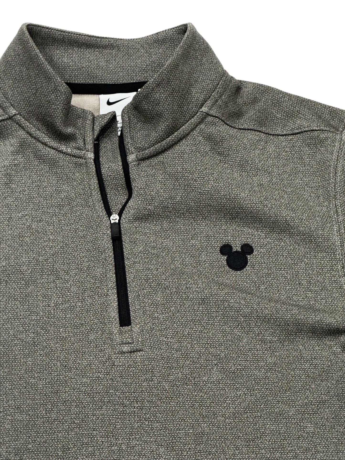 Disney Nike Therma-Fit Quarter-Zip Mickey Grey Pullover Small