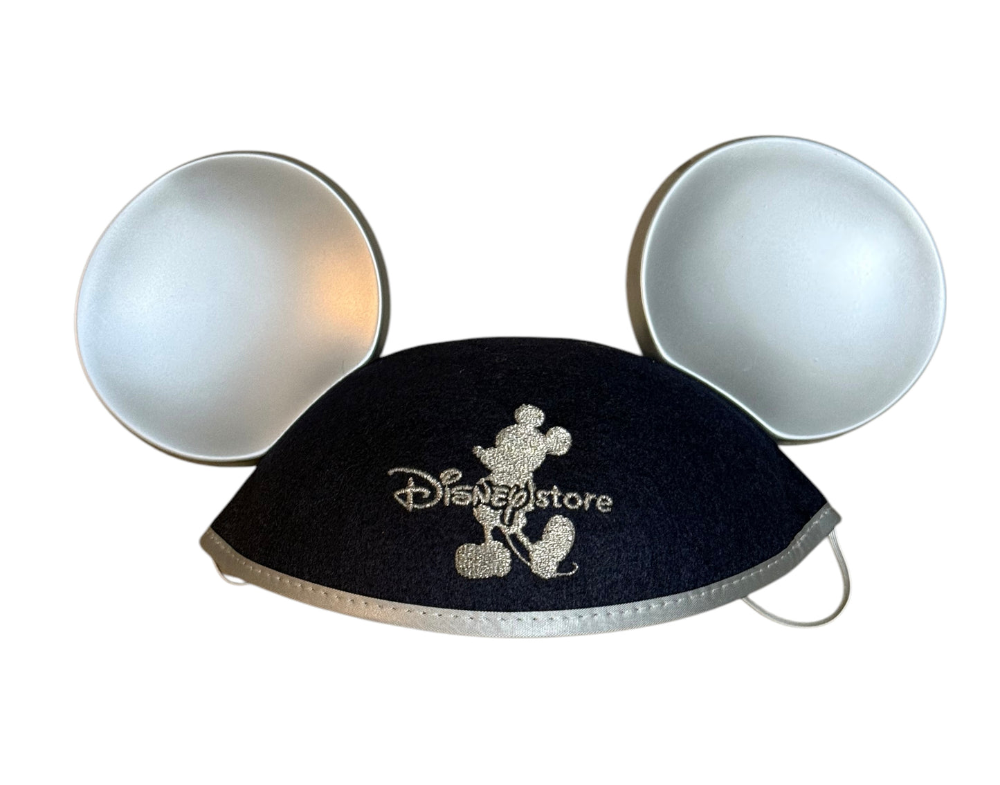 Disney Store Mickey Ear Hat -Silver & Blue Embroidered