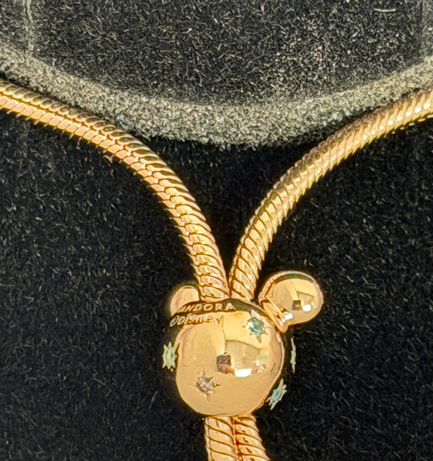 Disney Mickey Castle Pandora Bolo Bracelet Rose Gold