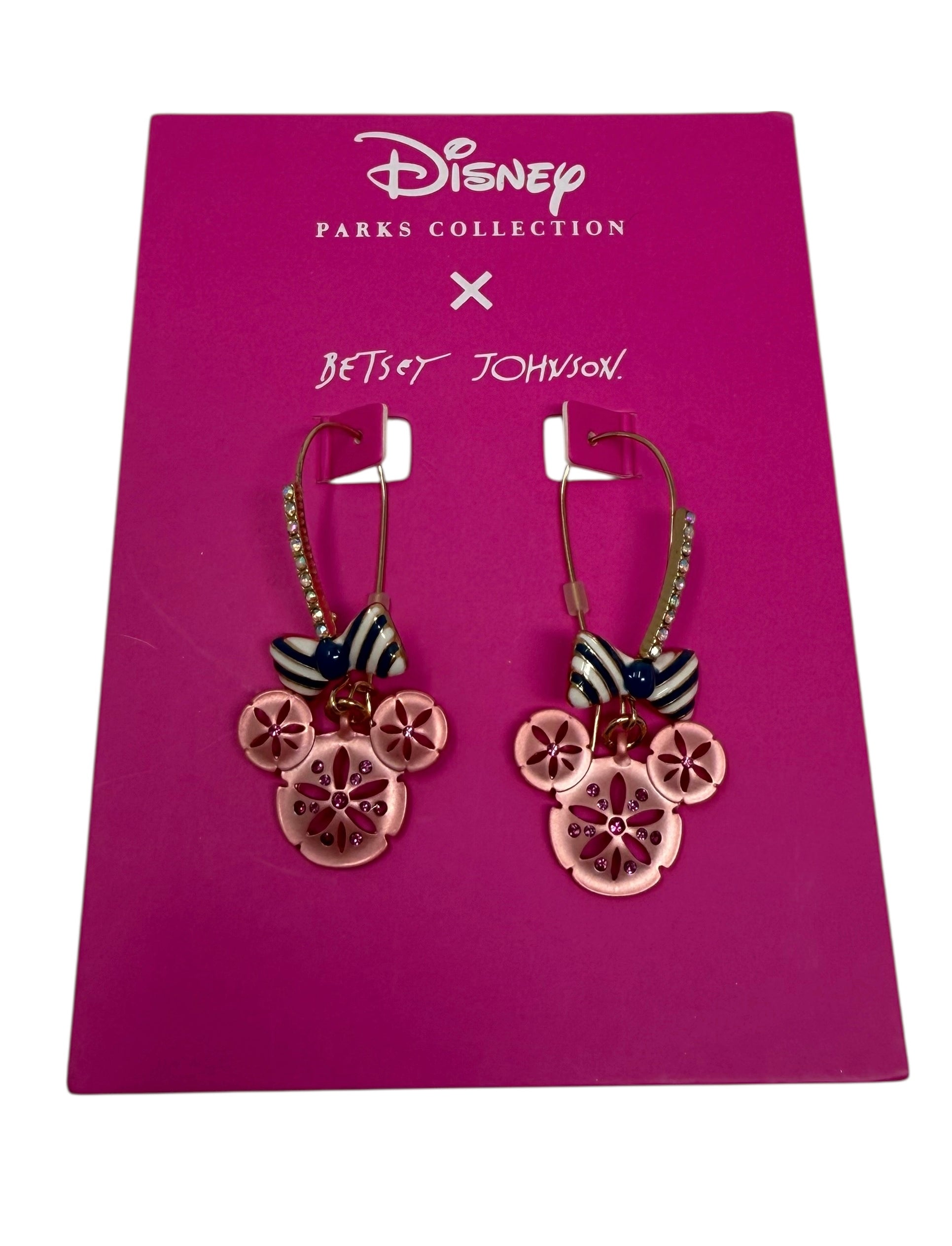 Disney Cruise Line x Betsey Johnson Earrings Minnie Silver Dollar