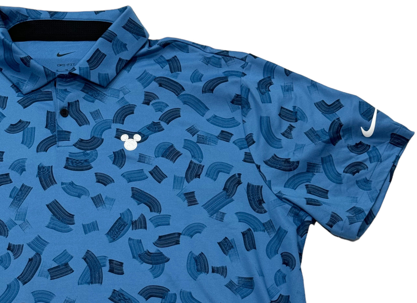 Disney Nike Dri-fit Mickey Embroidered Polo Shirt Blue Graphic