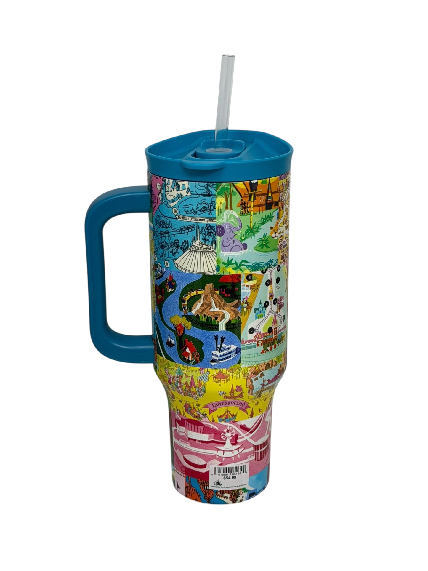 Disney Park Maps Brouchure Icons Stainless Tumbler 40oz