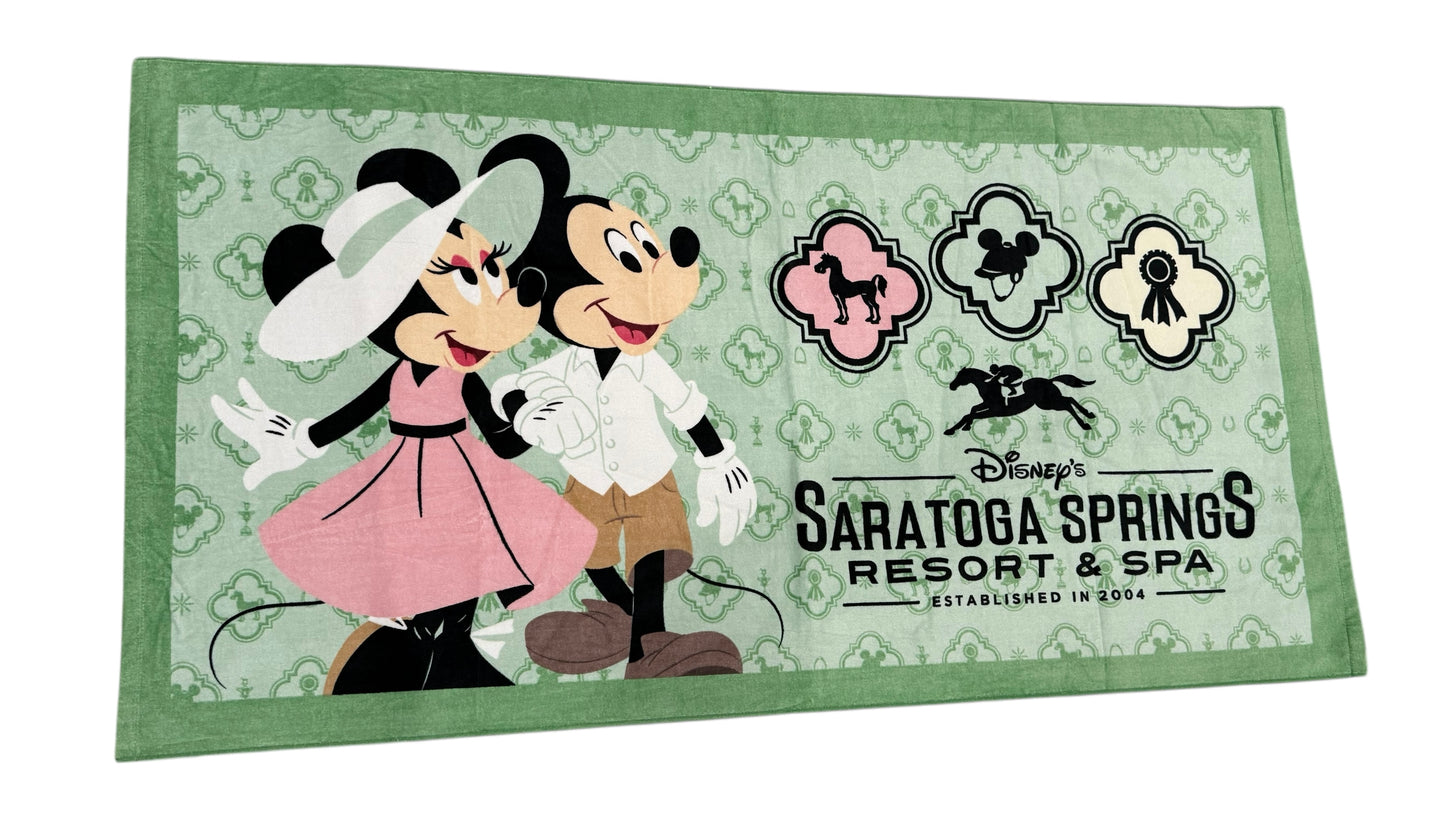 Disney Saratoga Springs Mickey & Minnie Beach Towel
