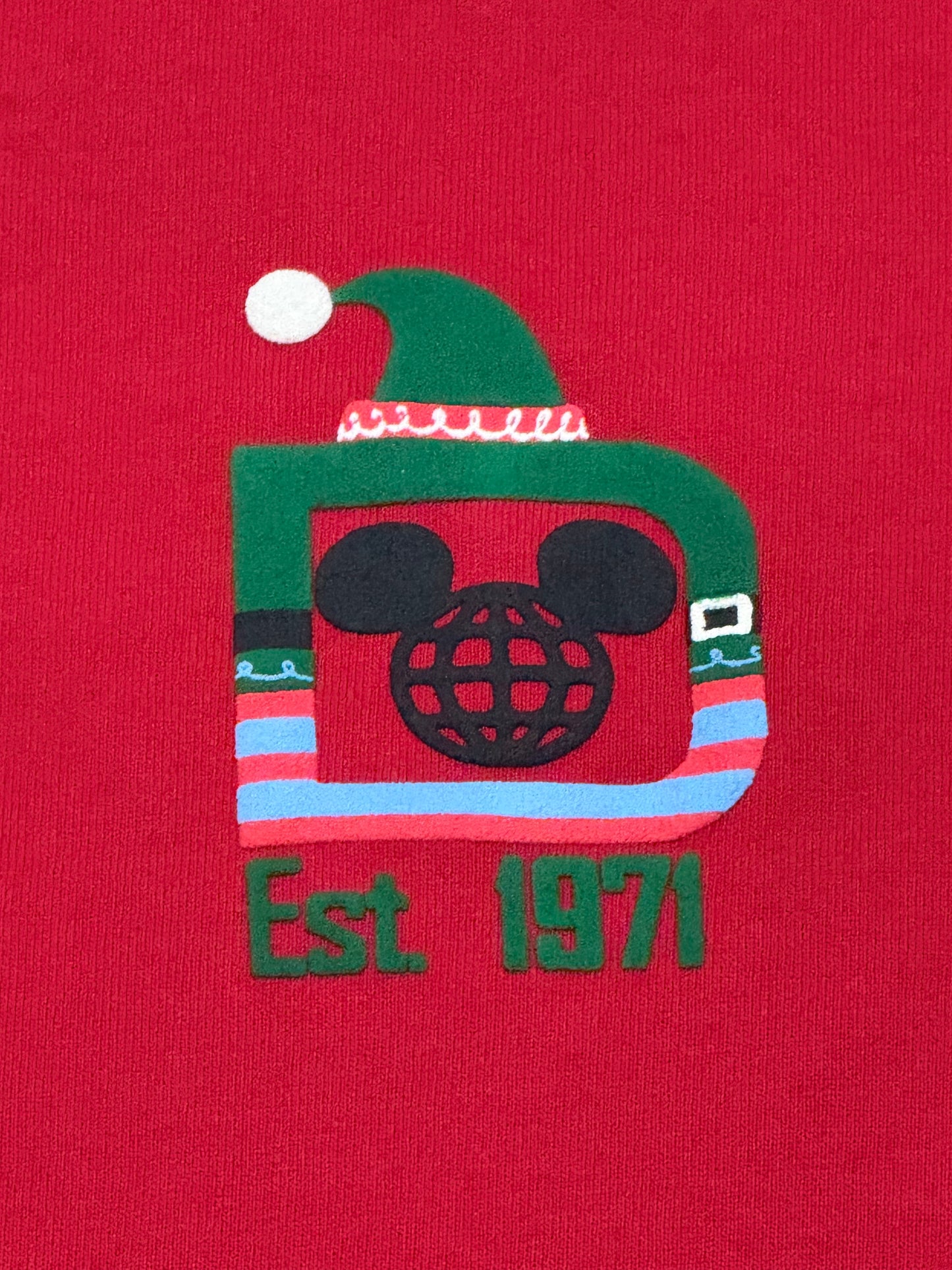 Walt Disney World Holiday Christmas Spirit Jersey-Mickey Elf Ugly Sweater Medium