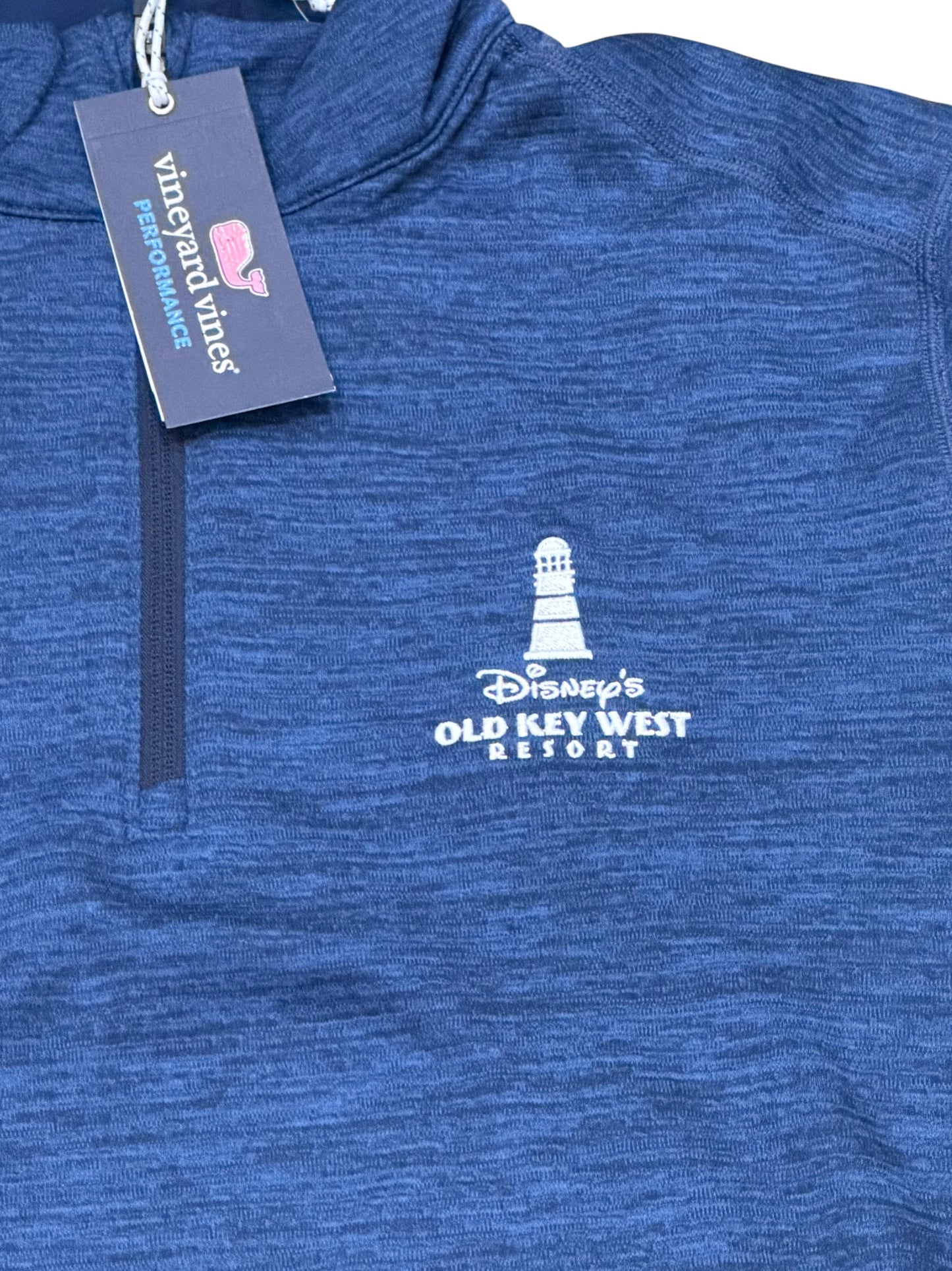 Disney Old Key West Vineyard Vines Zip Pullover-Lighthouse Blue