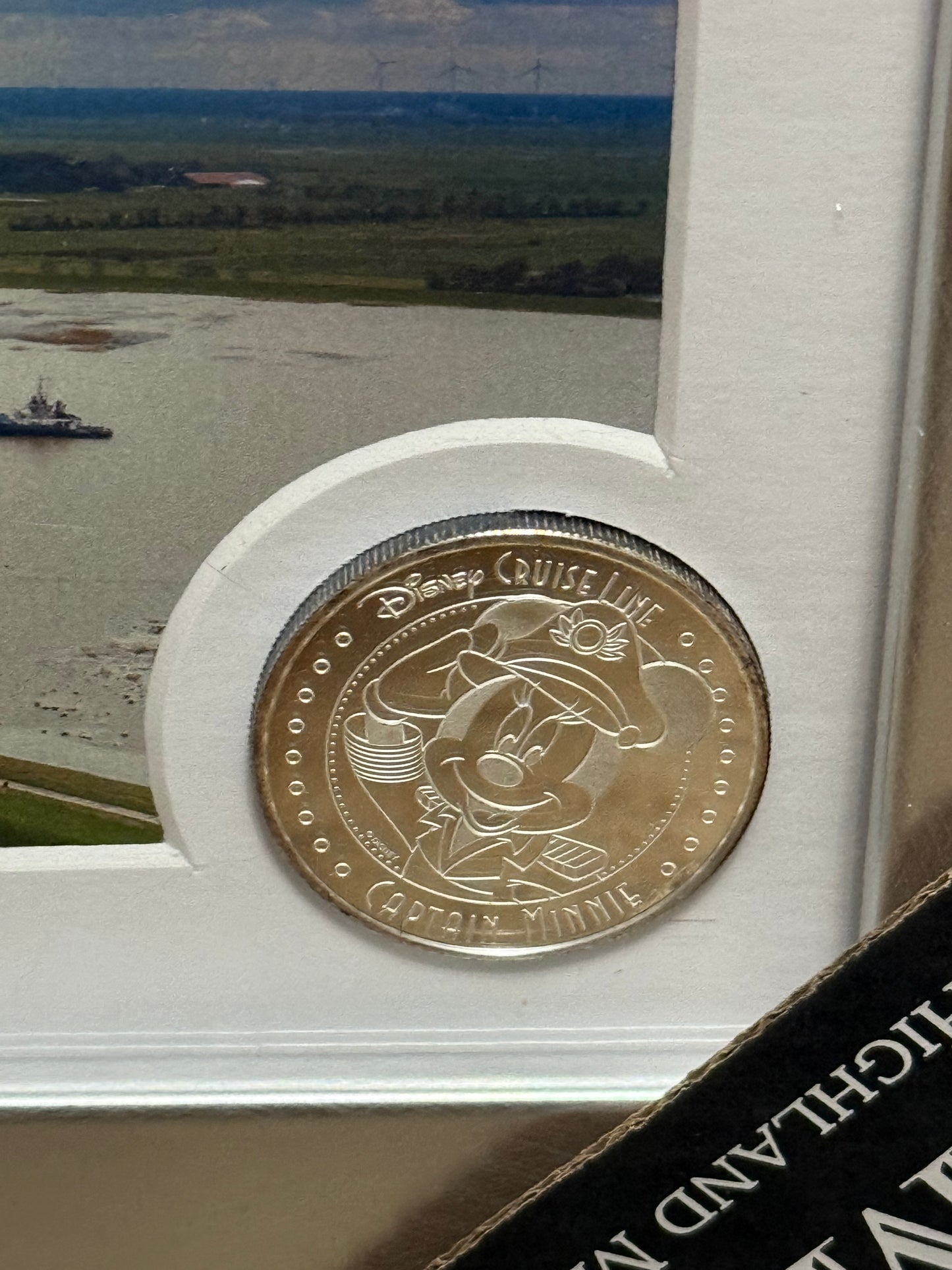Disney Cruise Line Wish Framed with Coin