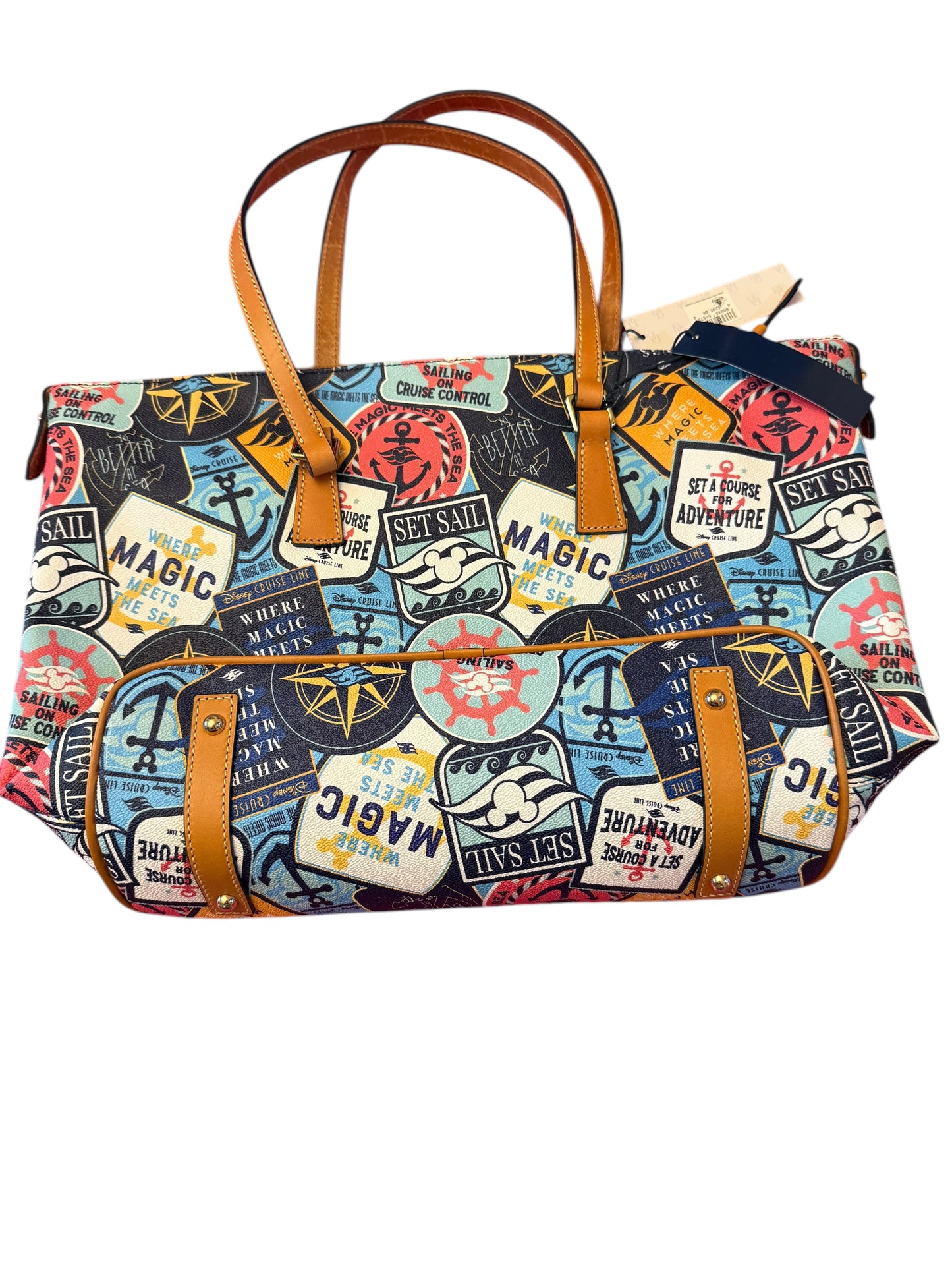 Disney Cruise Line DCL Luggage Dooney & Bourke Tote Bag Purse Stickers