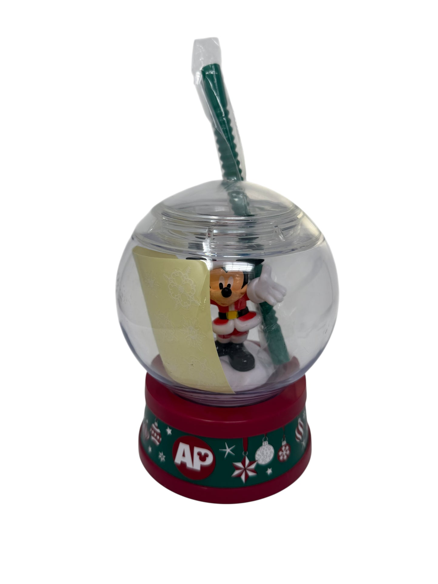 Disney Santa Mickey Snow Globe AP Sipper