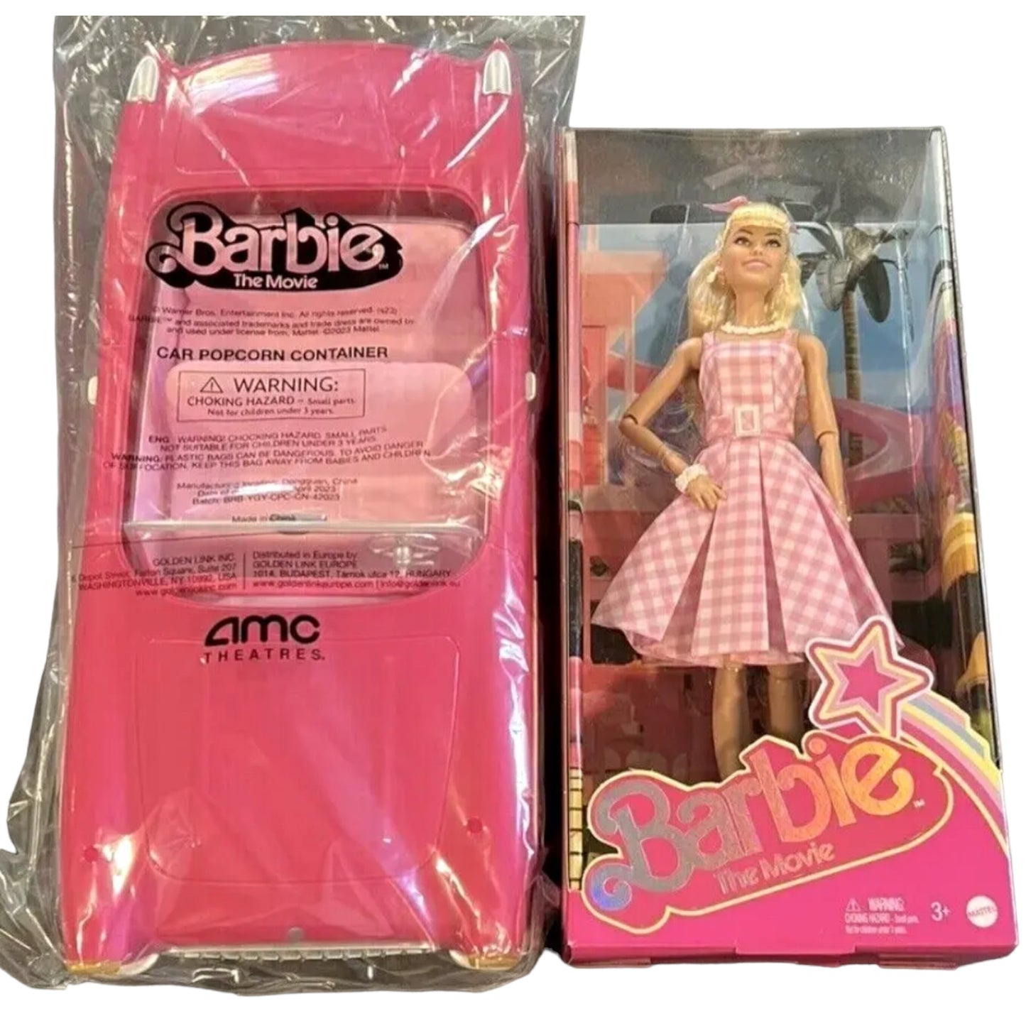 AMC Barbie Corvette Car Popcorn Plus Barbie Doll