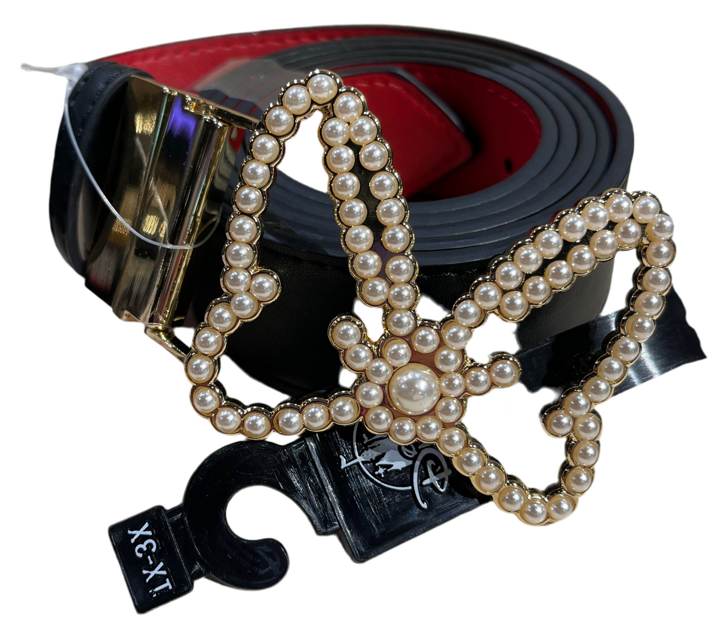 Disney Minnie Faux Pearl Bow Belt for Adults