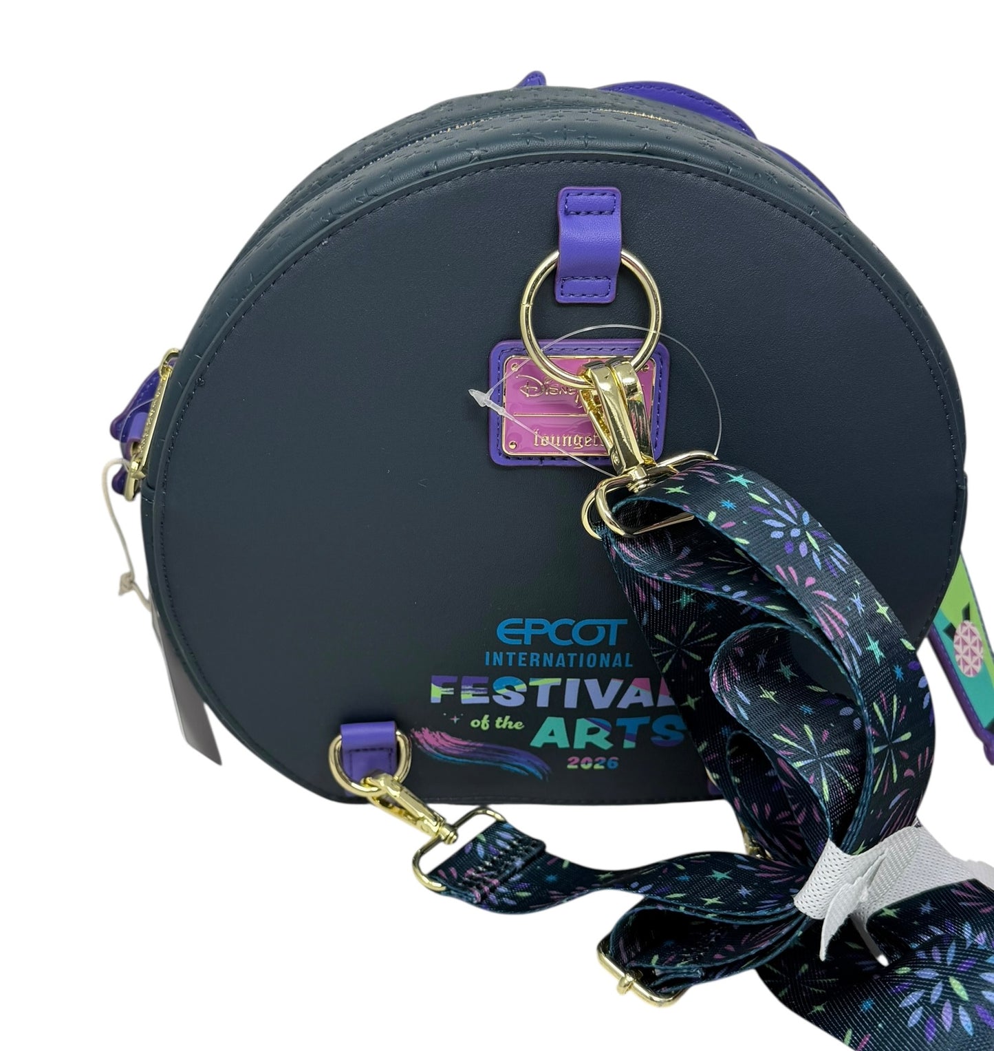 Disney Epcot Figment Loungefly Backpack Convertible Purse-Festival of Arts 2026