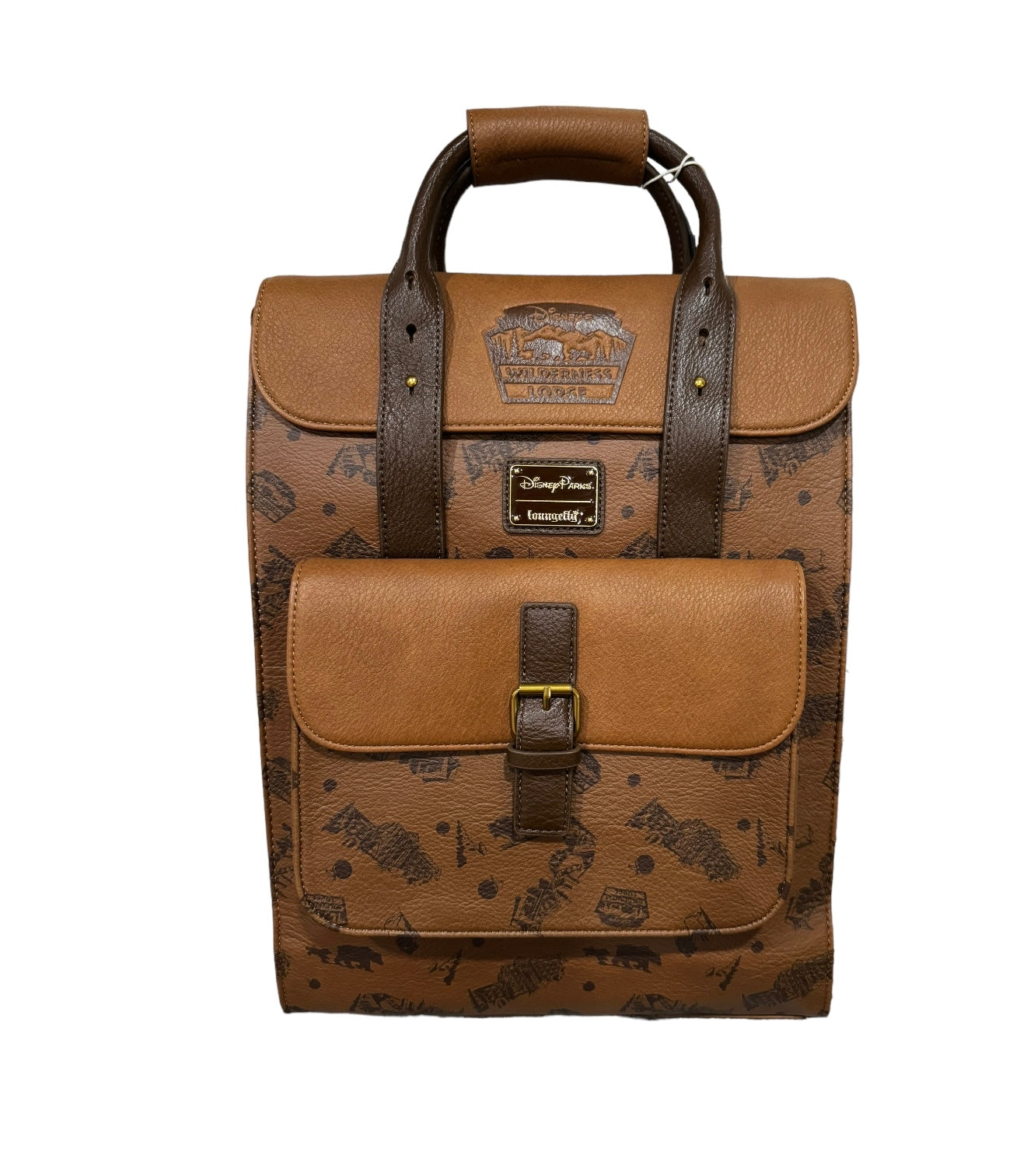 disney leather backpack Disney Wilderness Lodge Resort Embossed Mickey Donald Loungefly Backpa – World of Treasures
