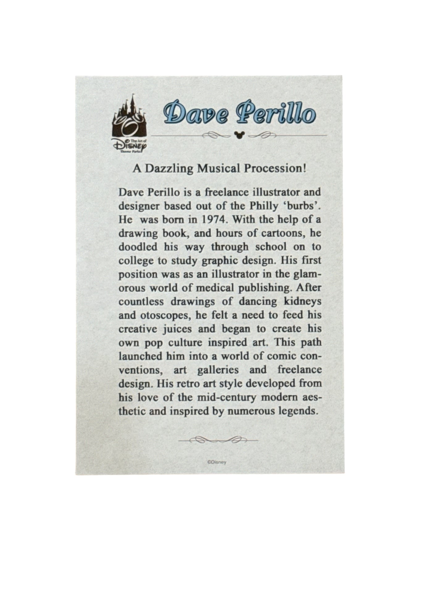 Disney Matted Print Main Street Electrical Parade by Dave Perillo-A Dazzling Musical Procession!