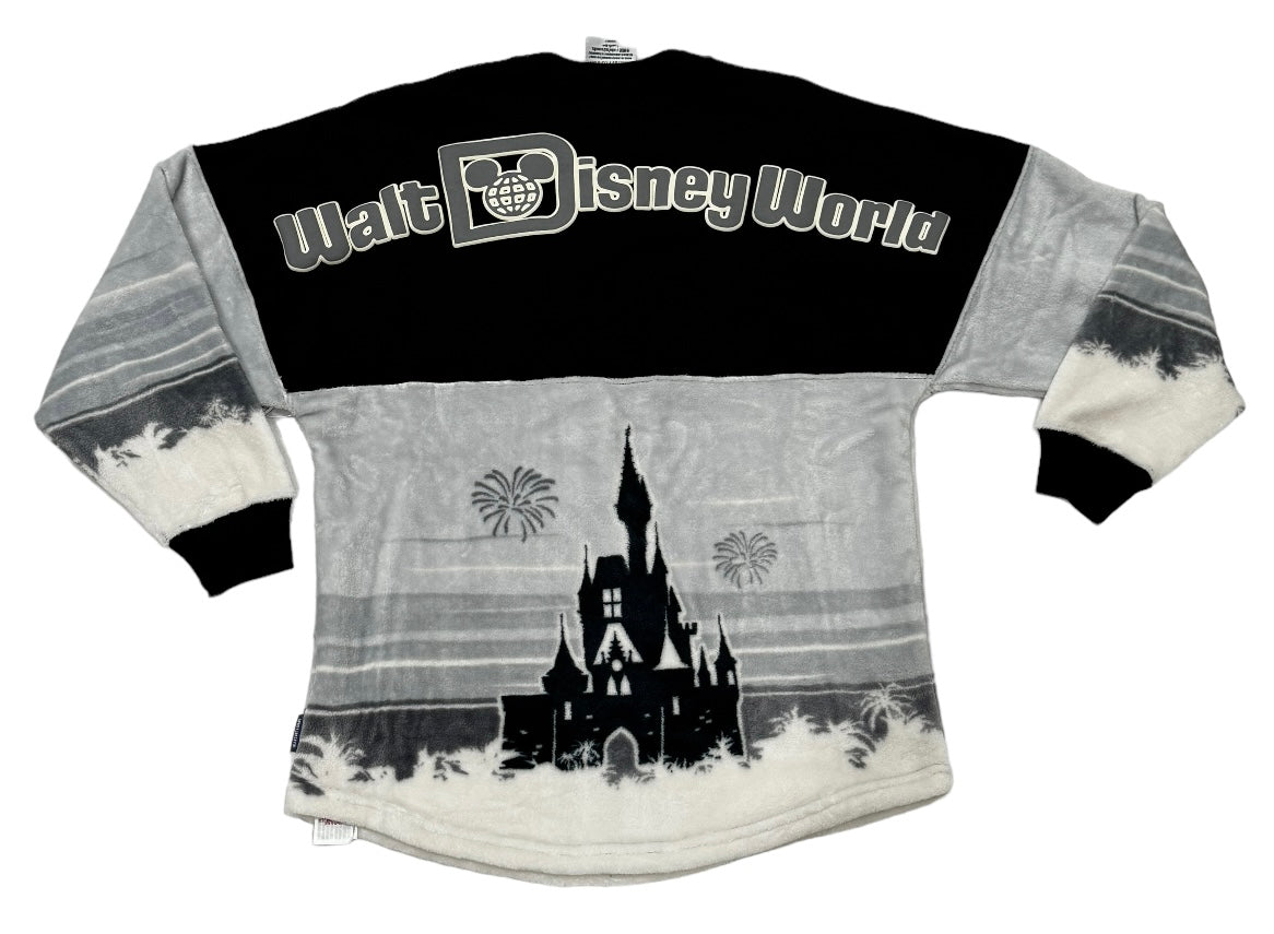 Walt Disney World Castle Soft Sherpa Minky Fleece Spirit Jersey Pullover Small