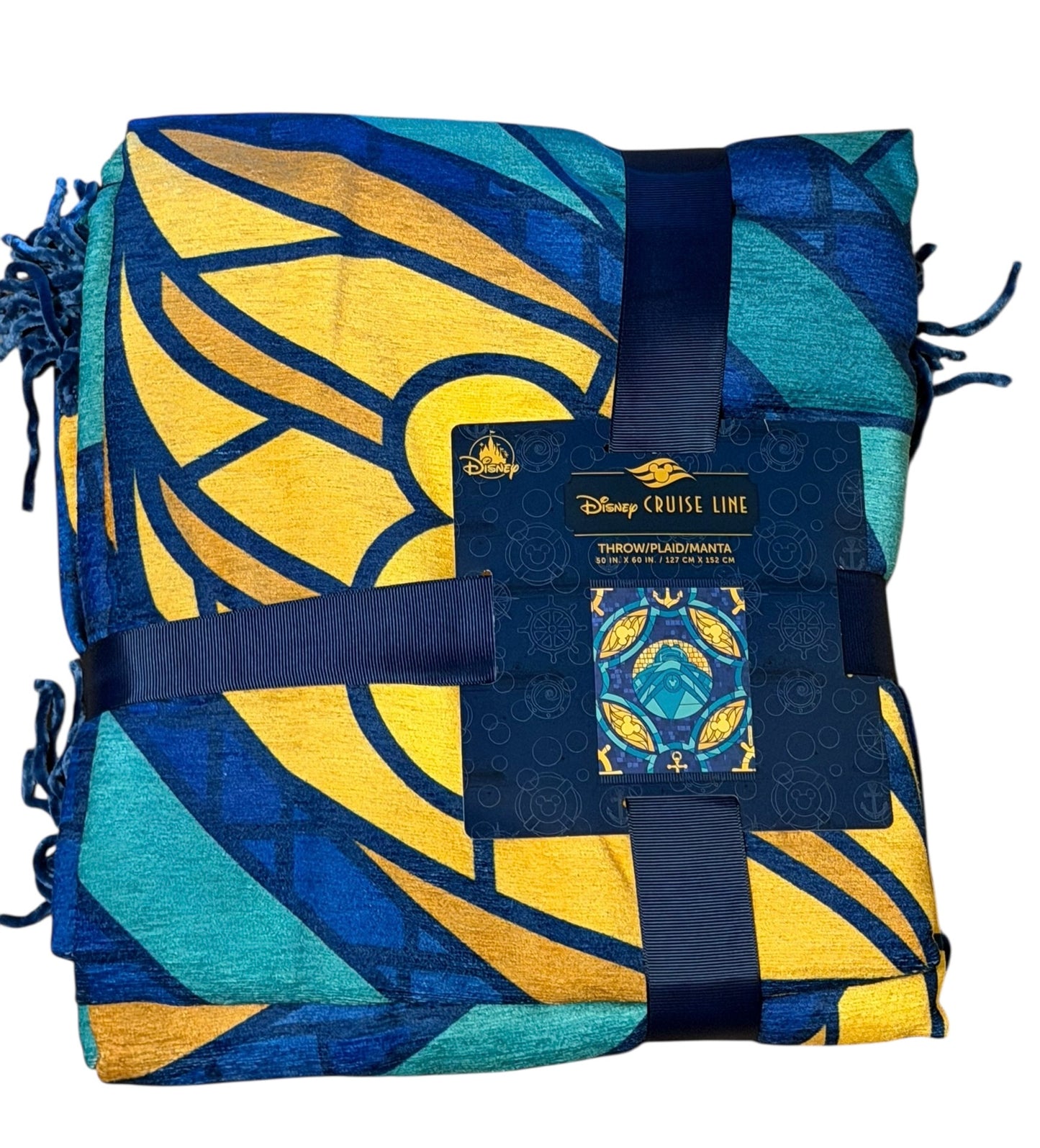 Disney Cruise Line Woven Throw Blanket 50x60”
