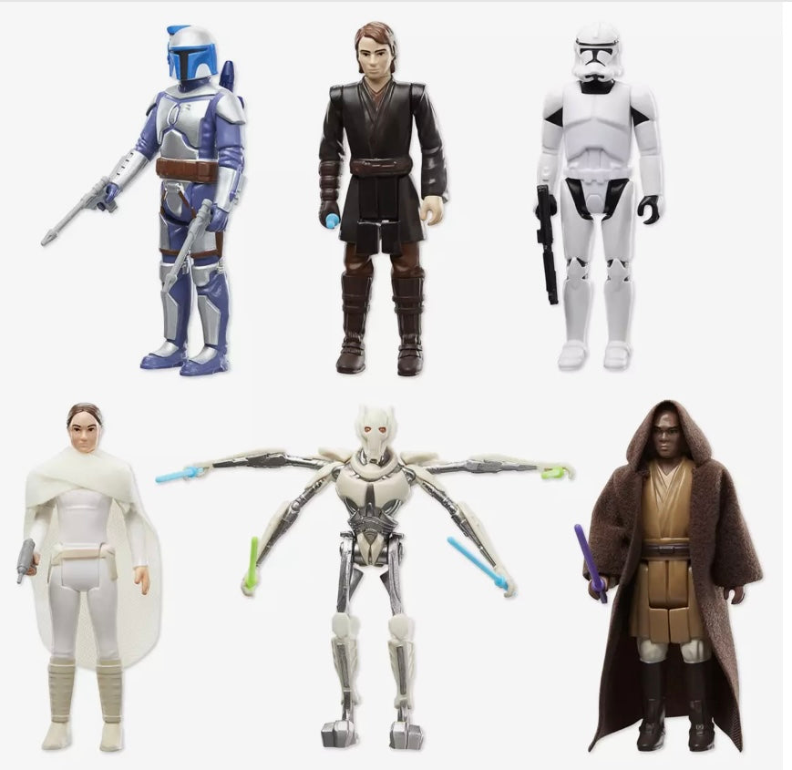 Disney Star Wars Retro Collection Action Figure Set by Hasbro – Star Wars Episodes II and III