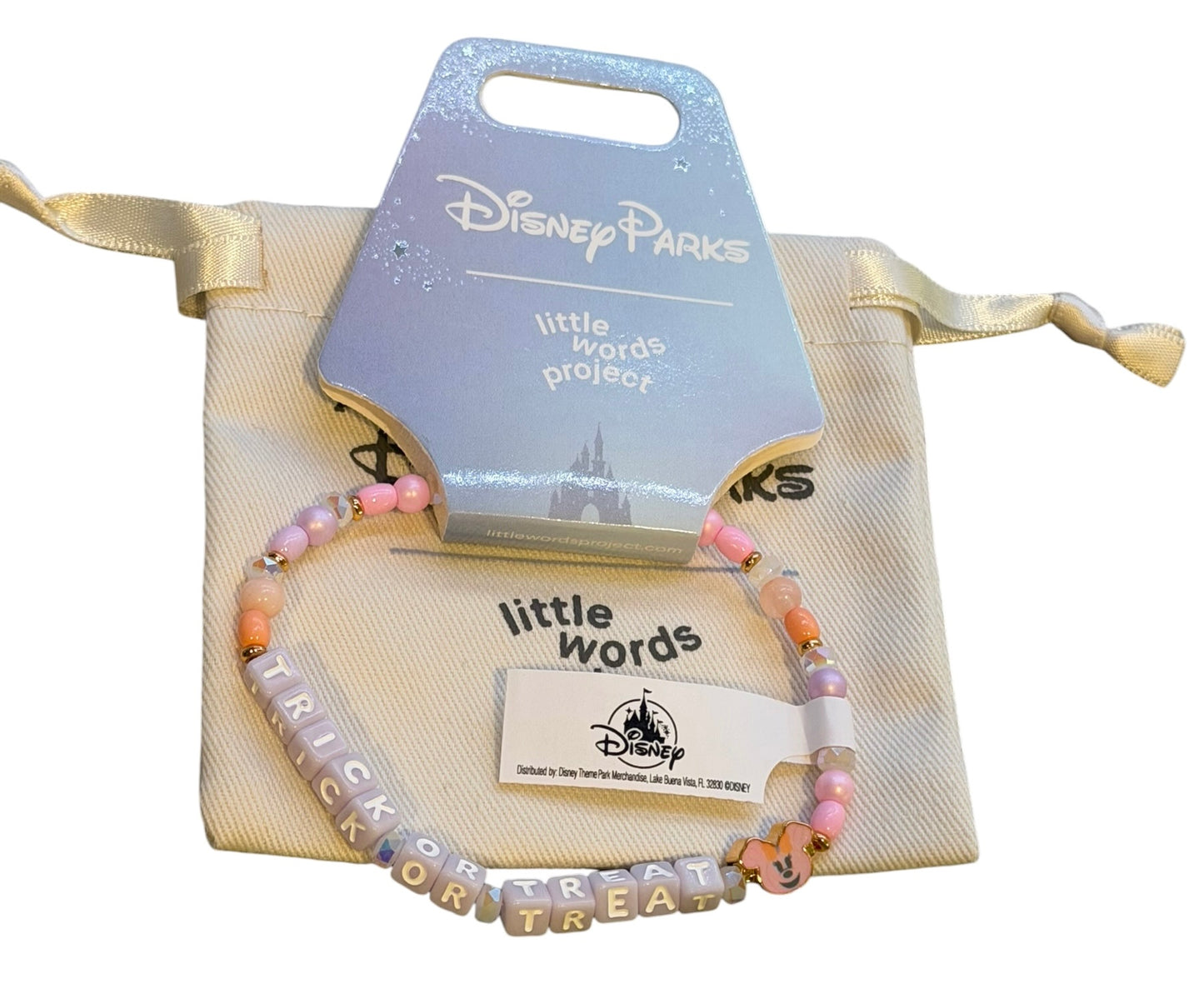 Disney Trick or Treat Little Words Project Bracelet- Minnie Pumpkin