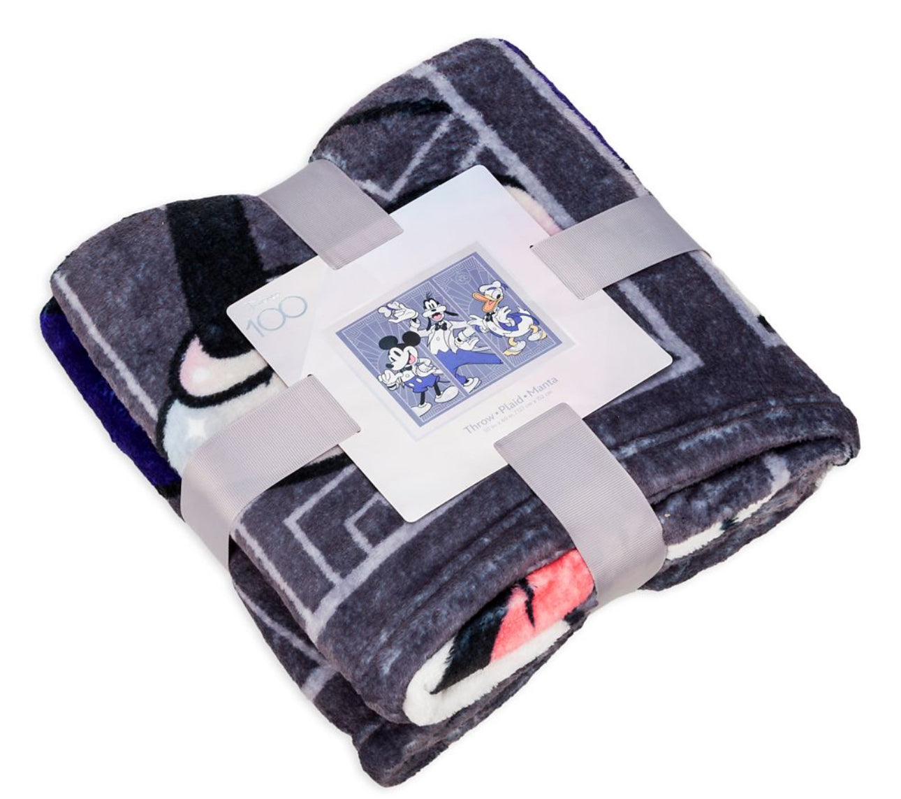 Disney100 Throw Blanket Mickey, Goofy, Donald