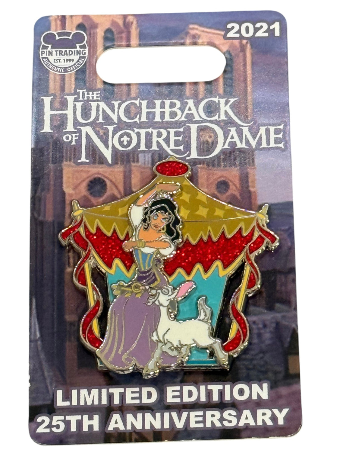 Disney 2021 Hunchback of Notre Dame 25th Anniversary Esmeralda & Djali Pin