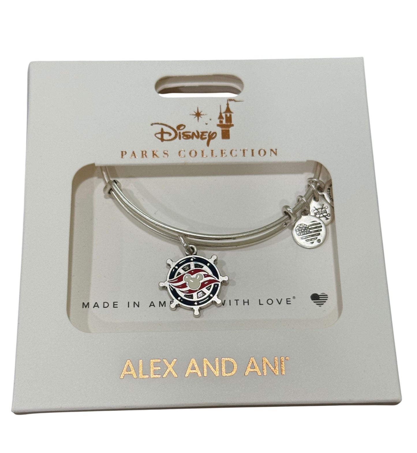 Disney Cruise Line DCL Alex & Ani Bangle Bracelet-Wheel