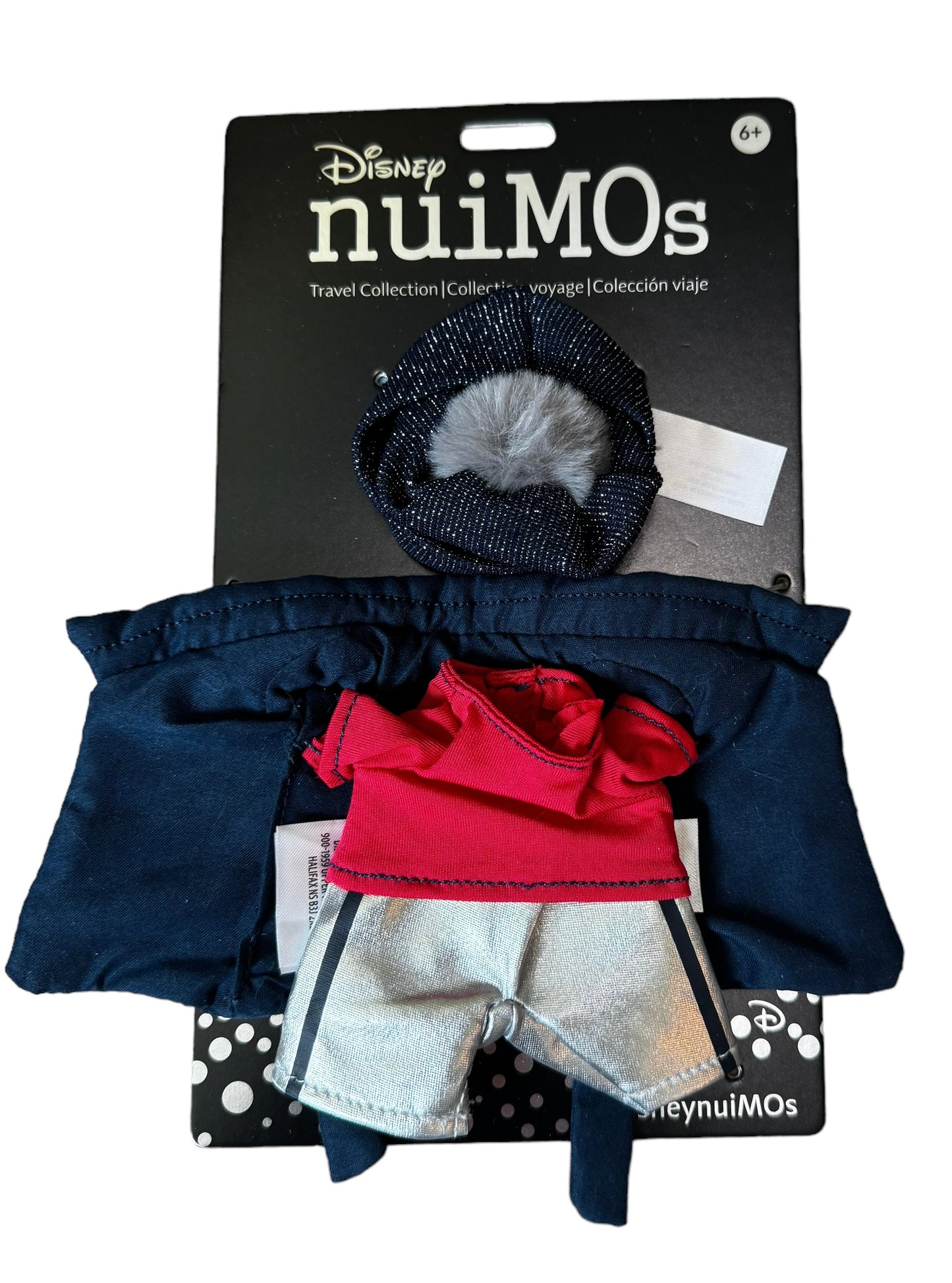 Disney NuiMOS Outfit-Silver Pants Navy Puffee Coat and Beanie