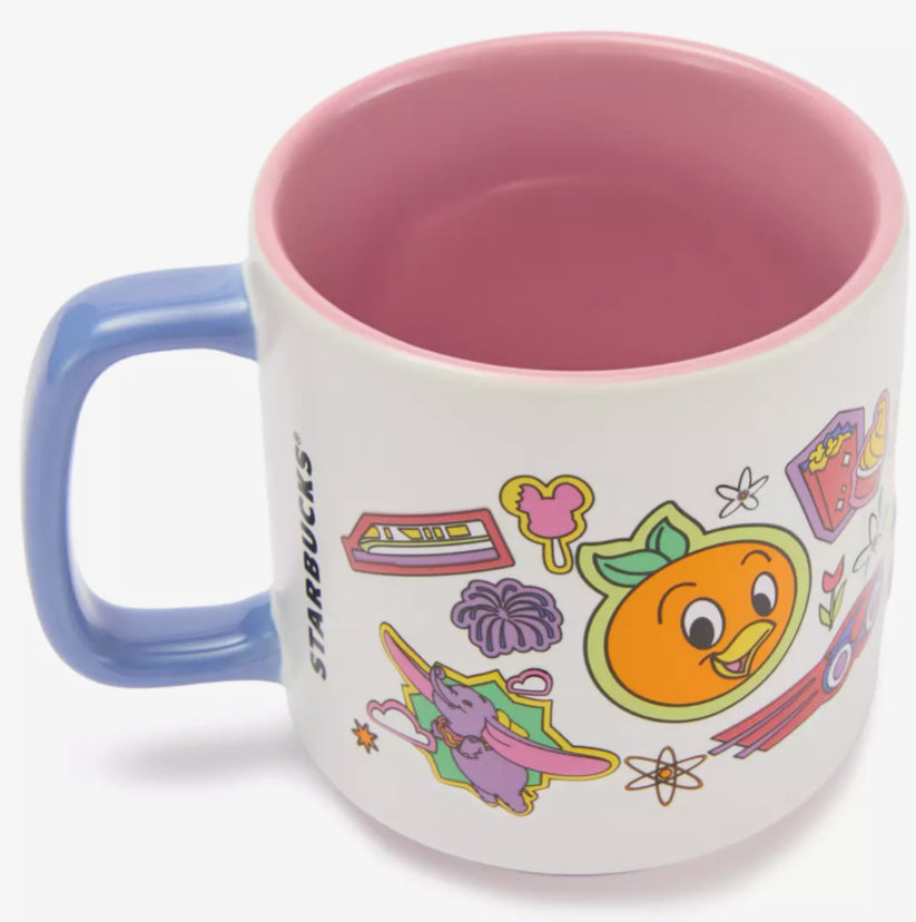 Walt Disney World Magic Kingdom Starbucks Mug-Castle, Orange Bird, Haunted Mansion